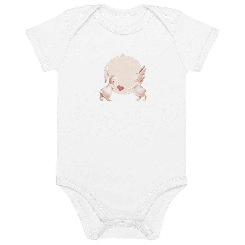 Organic cotton baby bodysuit/Bunnies Balloon - Enet Images