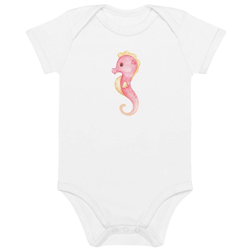 Organic cotton baby bodysuit/Hippocampus - Enet Images