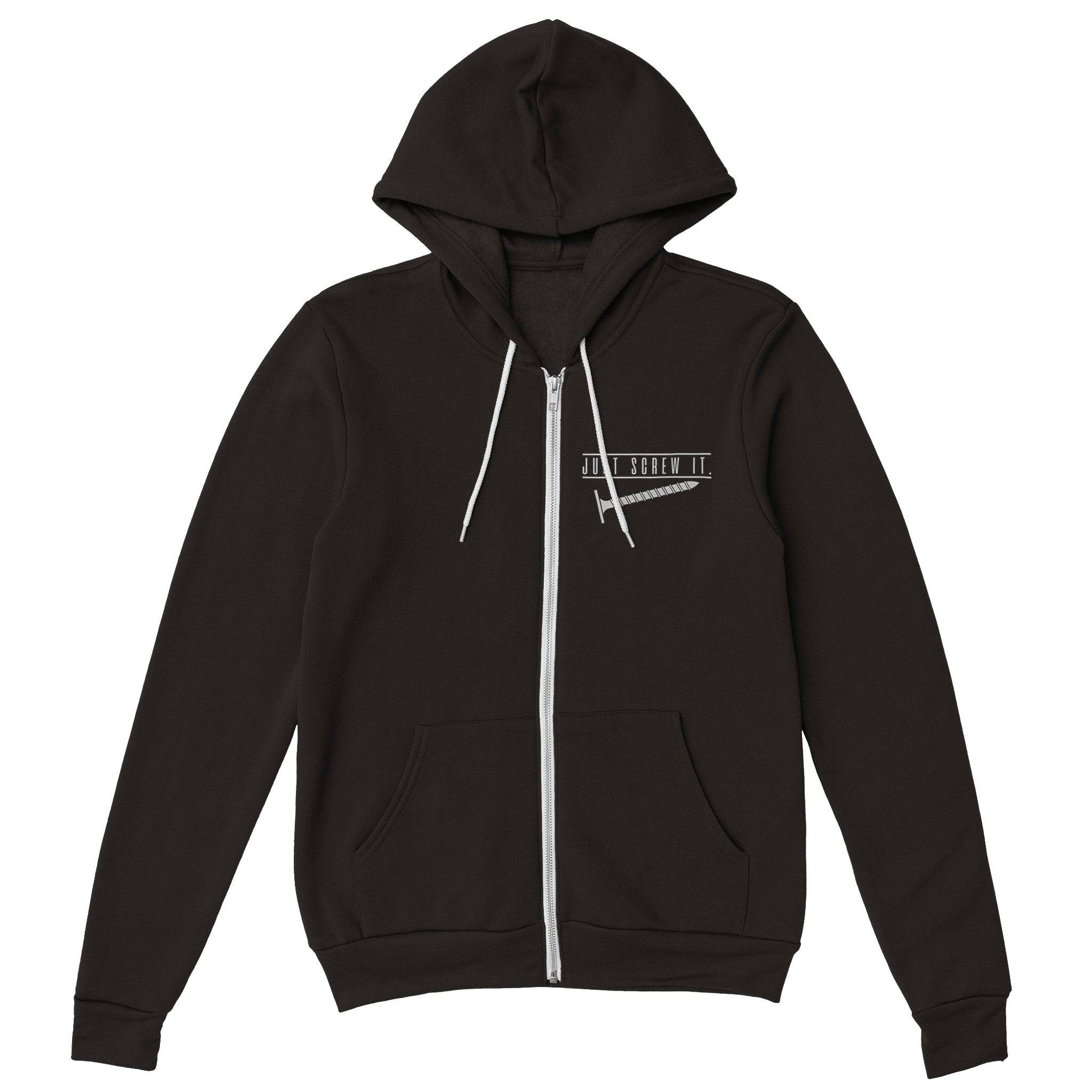 Premium Unisex Zip Hoodies/Just-Screw-It - Enet Images