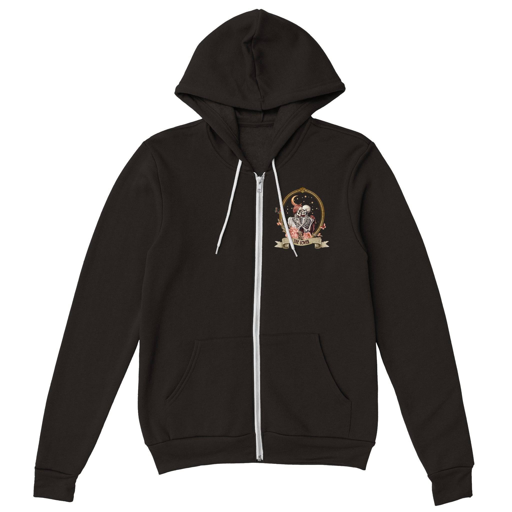 Premium Unisex Zip Hoodies/Skeleton-Lovers-Halloween - Enet Images