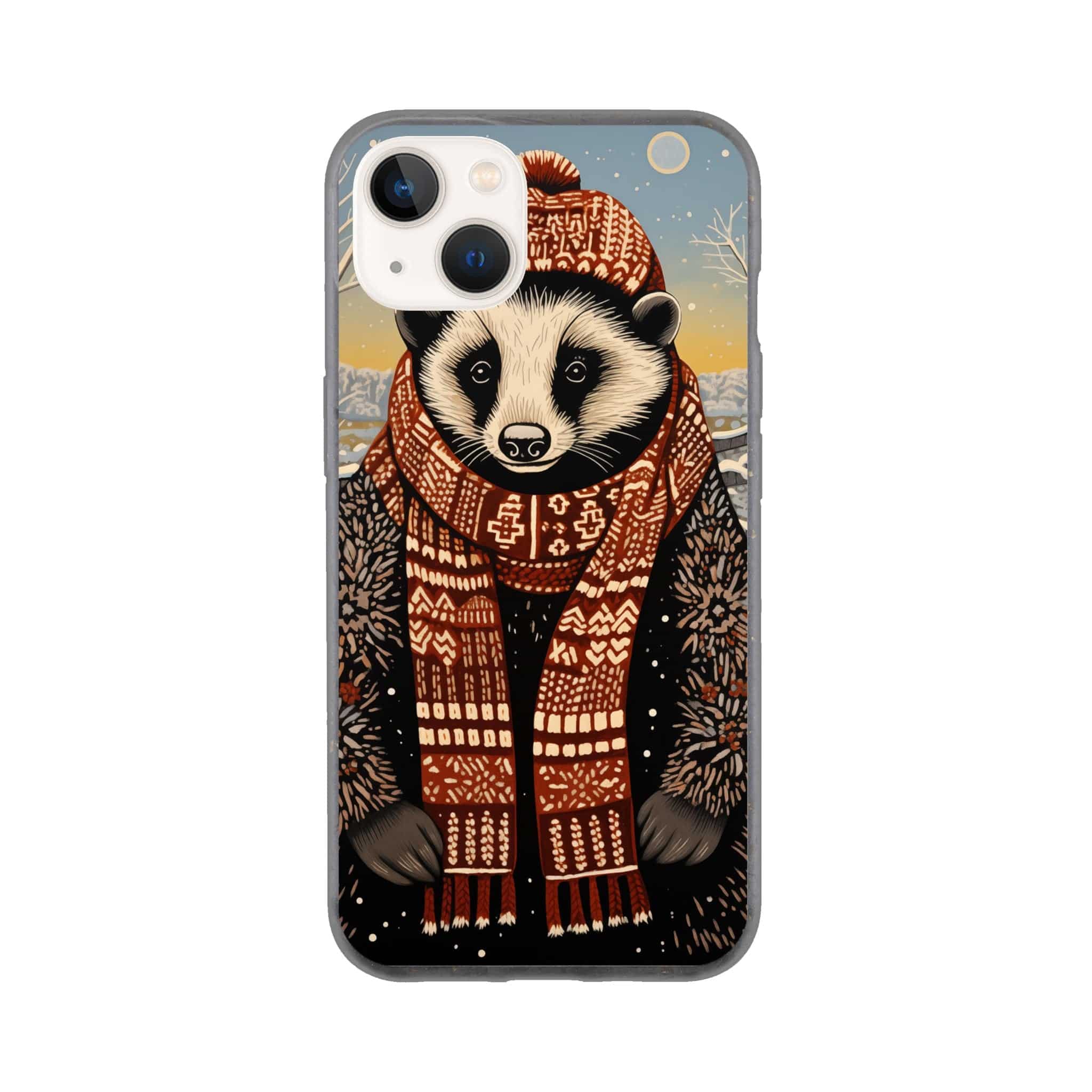 I-Phone Bio case/Racoon-Winter - Enet Images