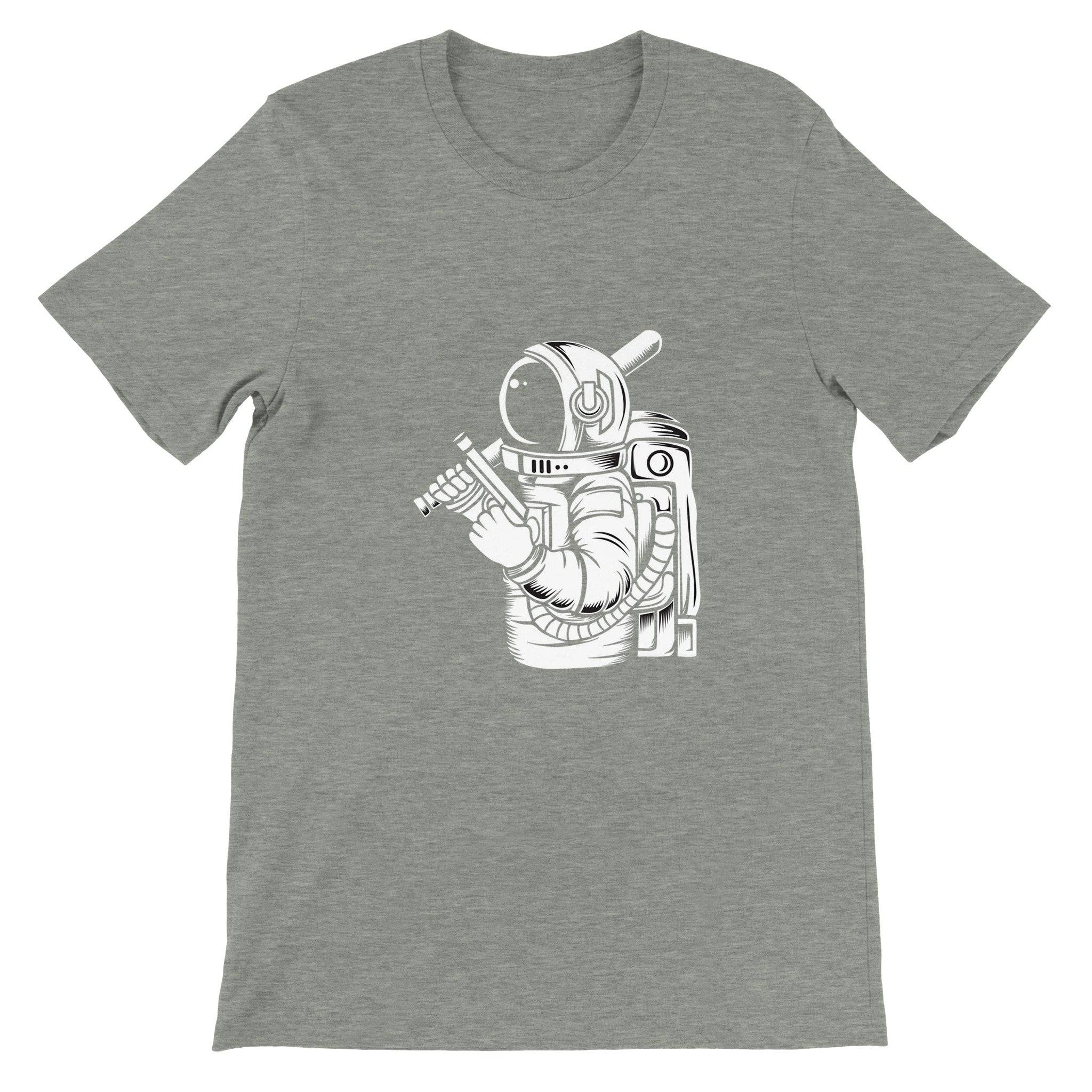 Budget Unisex Crewneck T-shirt/Astronaut-Gun - Enet Images
