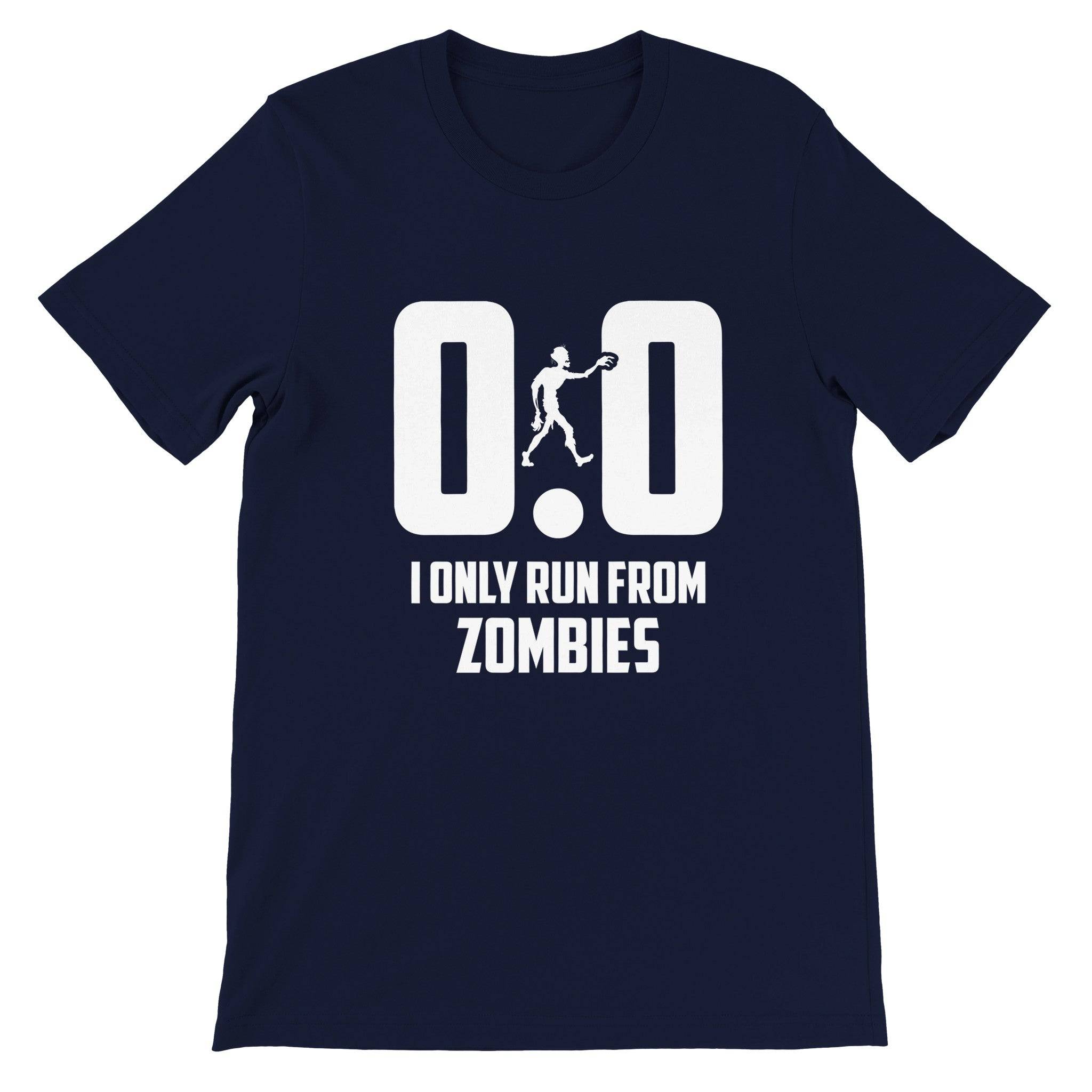 Budget Unisex Crewneck T-shirt/Only-Run-From-Zombies - Enet Images