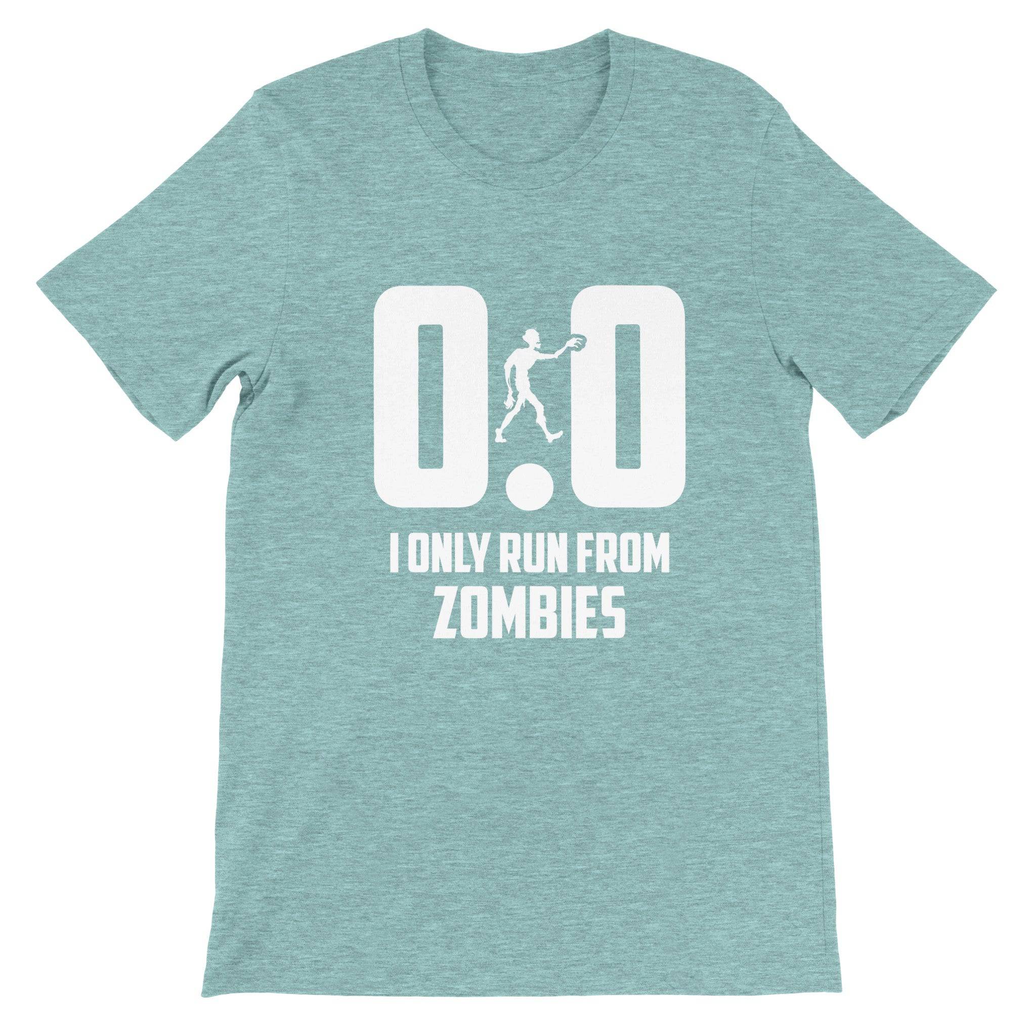 Budget Unisex Crewneck T-shirt/Only-Run-From-Zombies - Enet Images