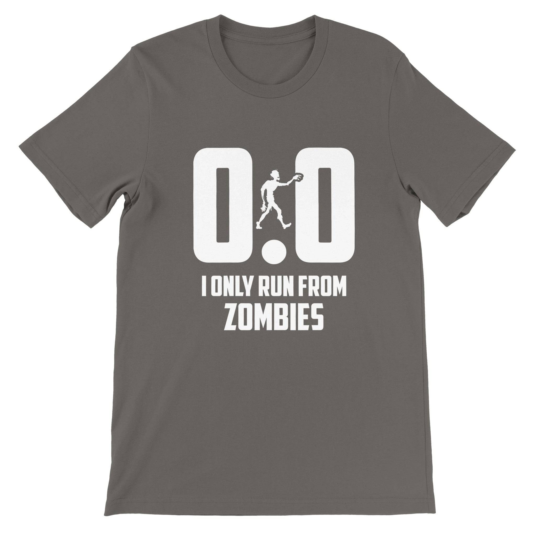 Budget Unisex Crewneck T-shirt/Only-Run-From-Zombies - Enet Images