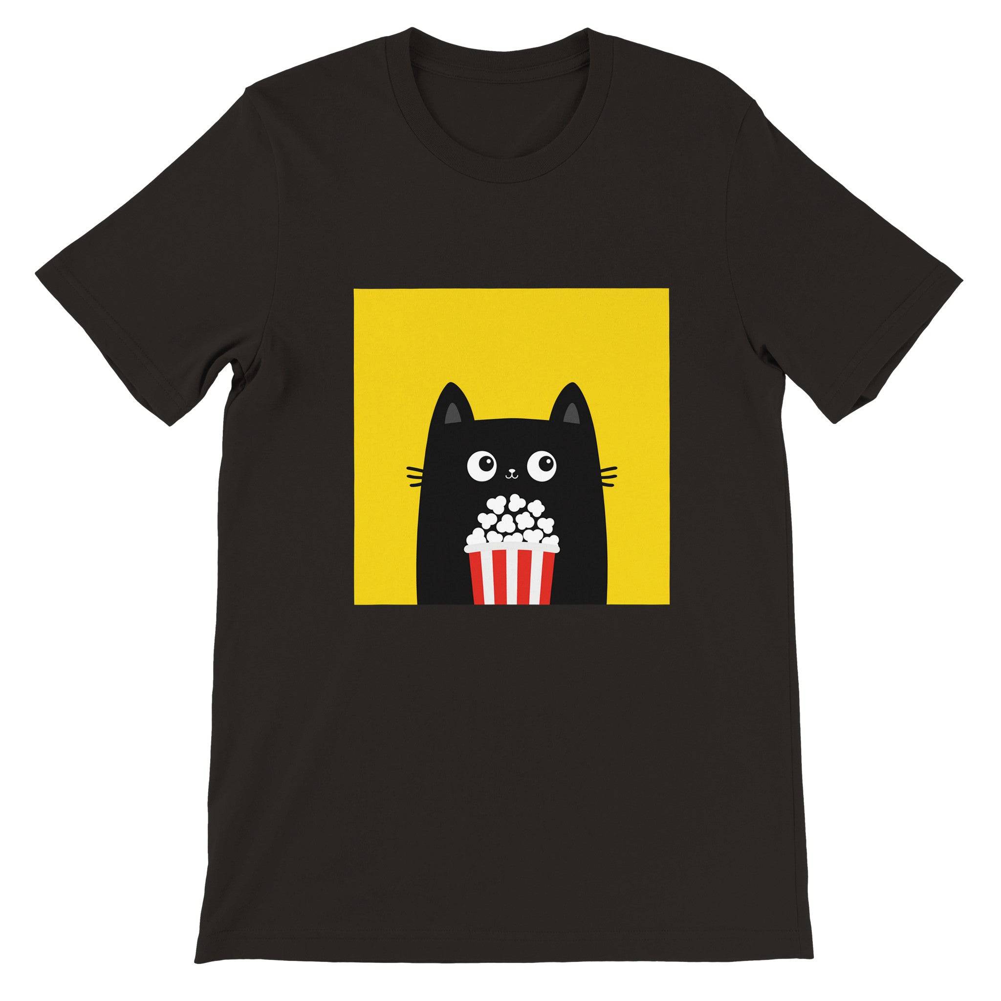 Budget Unisex Crewneck T-shirt/Cat-PopCorn - Enet Images