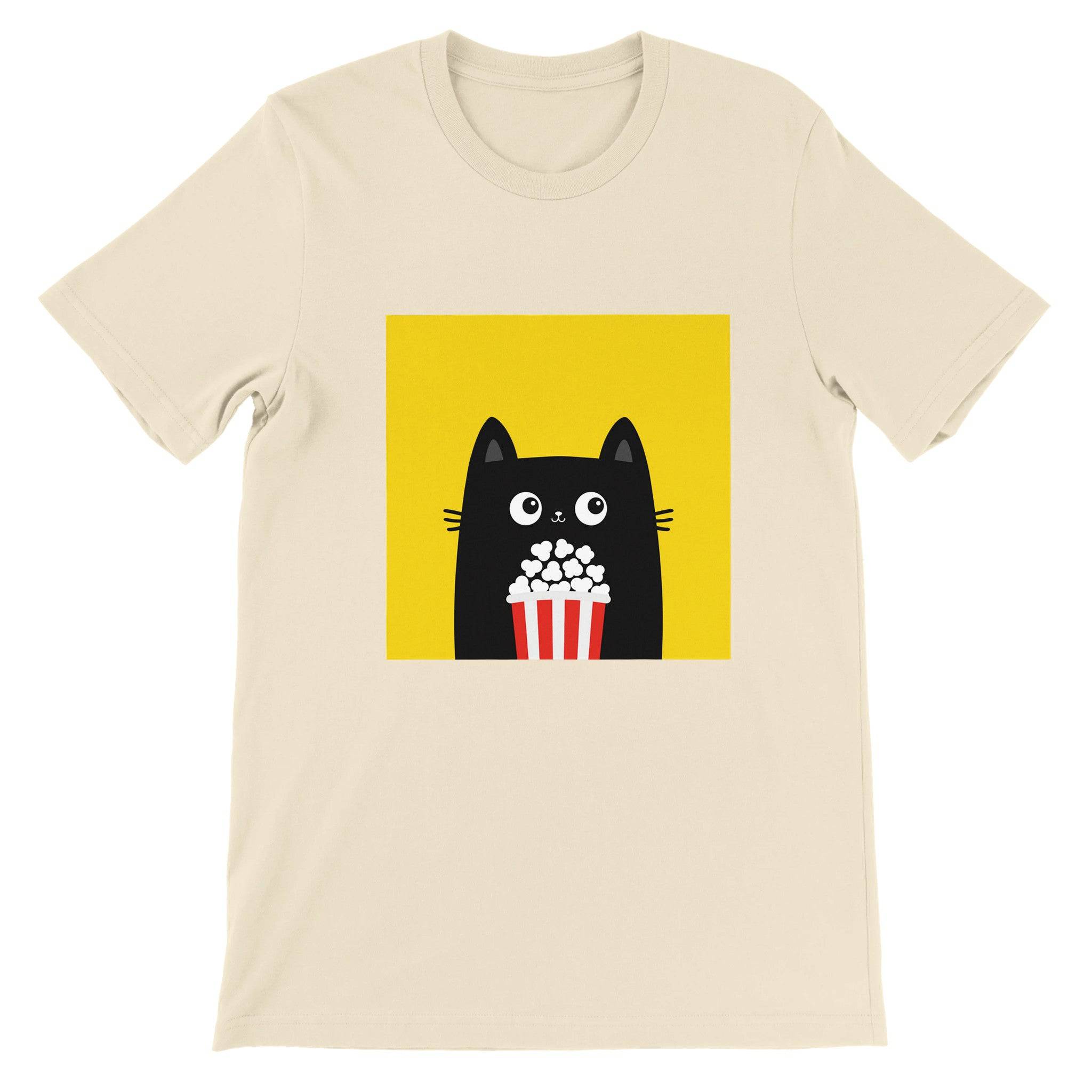 Budget Unisex Crewneck T-shirt/Cat-PopCorn - Enet Images