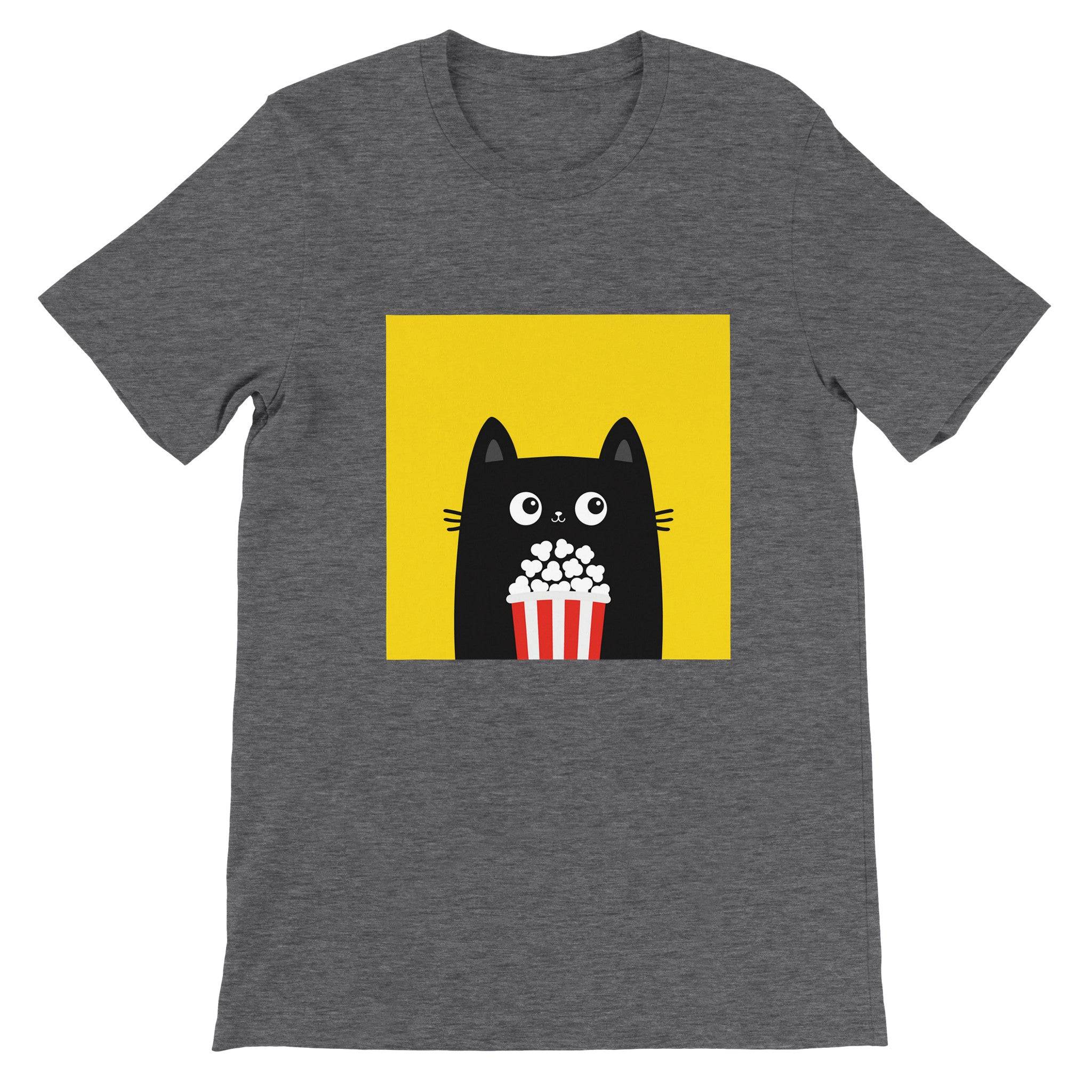 Budget Unisex Crewneck T-shirt/Cat-PopCorn - Enet Images