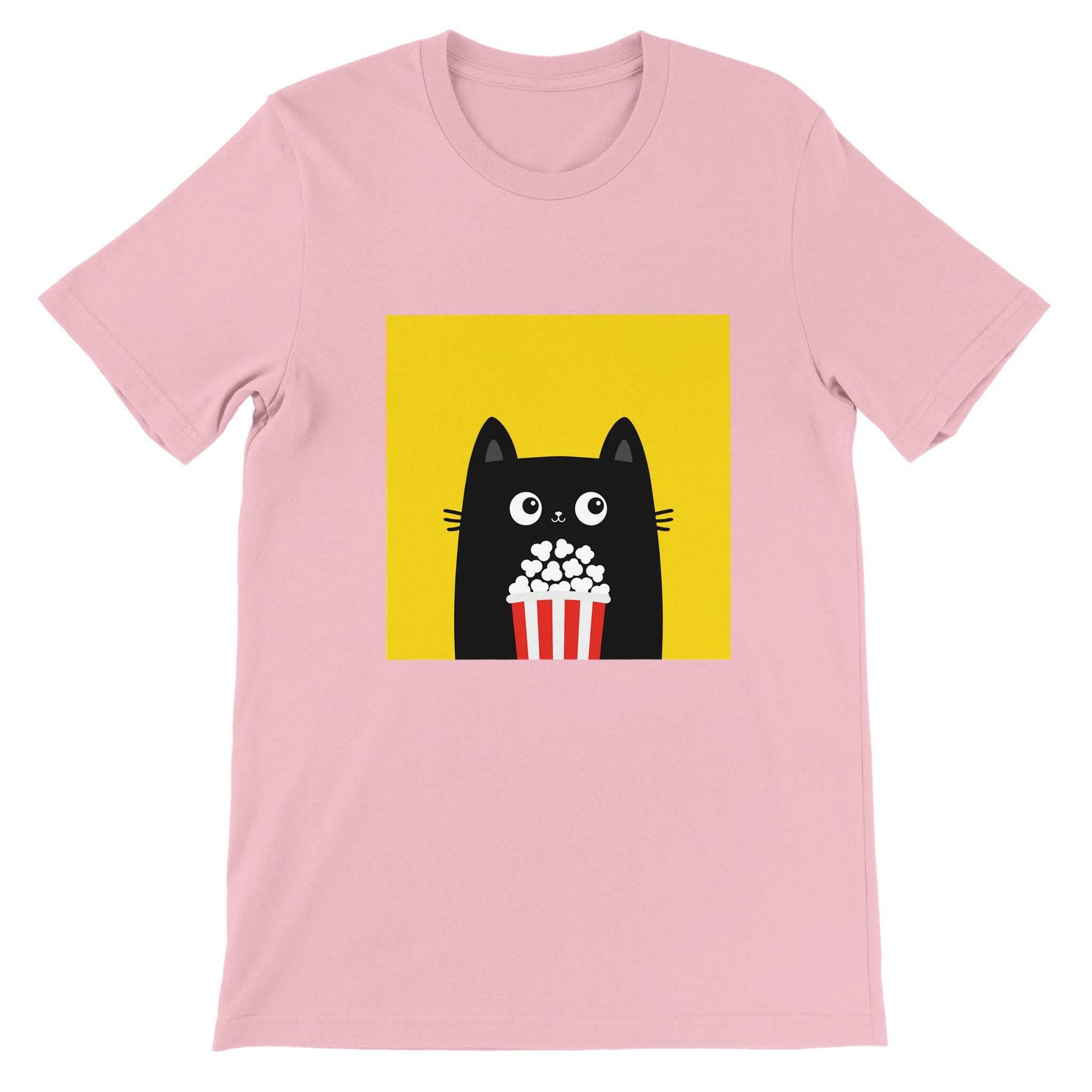 Budget Unisex Crewneck T-shirt/Cat-PopCorn - Enet Images