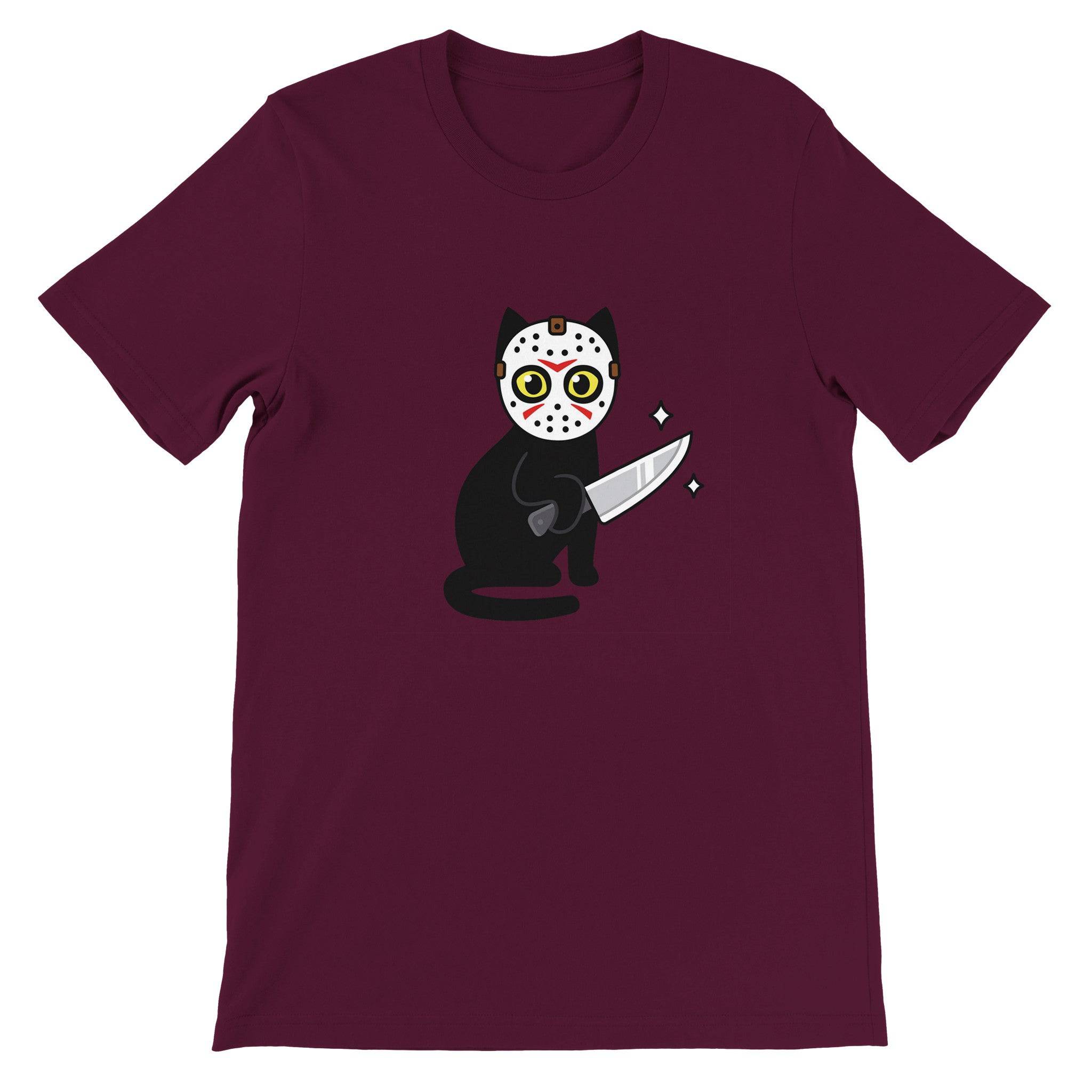 Budget Unisex Crewneck T-shirt/Cat-Killer-Halloween - Enet Images