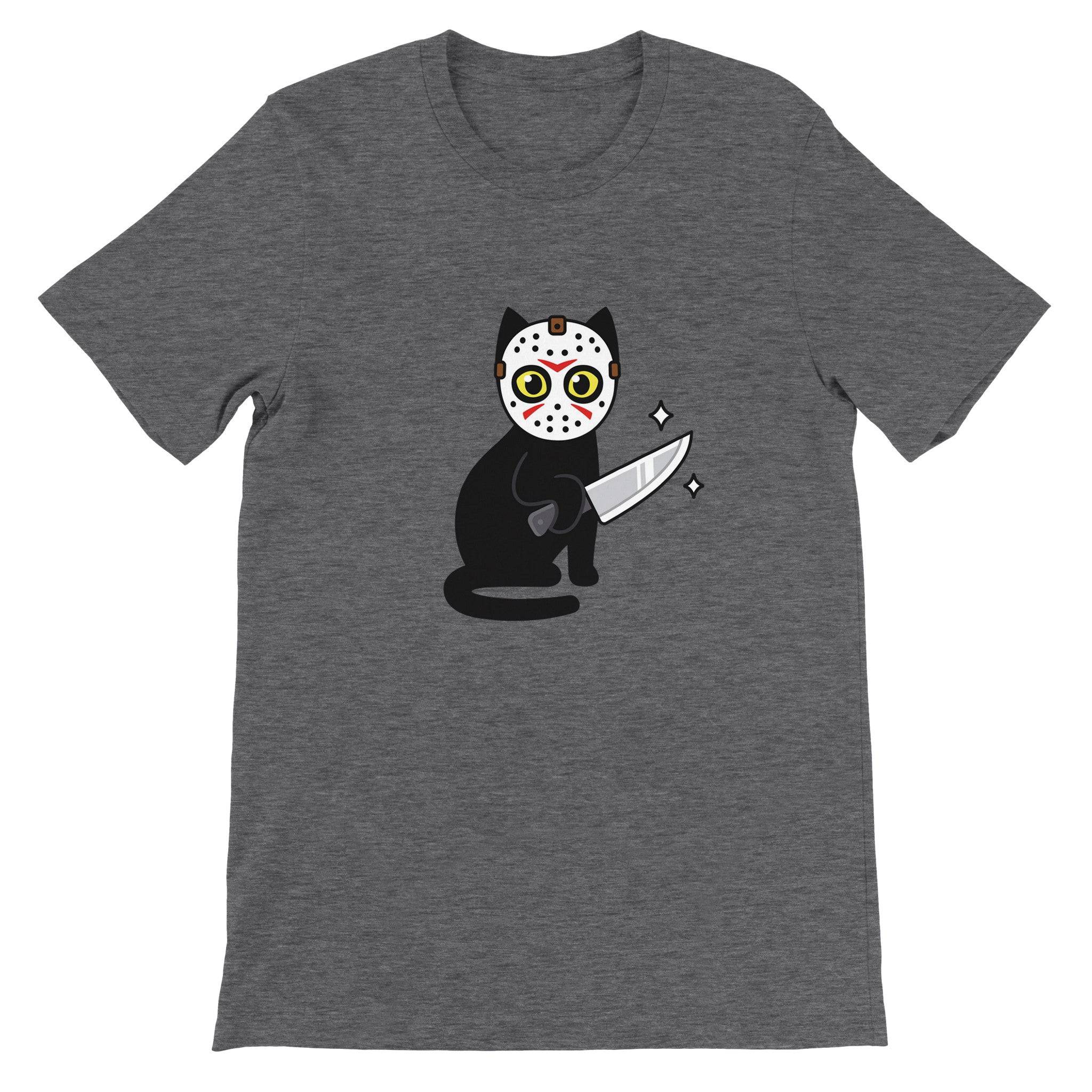 Budget Unisex Crewneck T-shirt/Cat-Killer-Halloween - Enet Images
