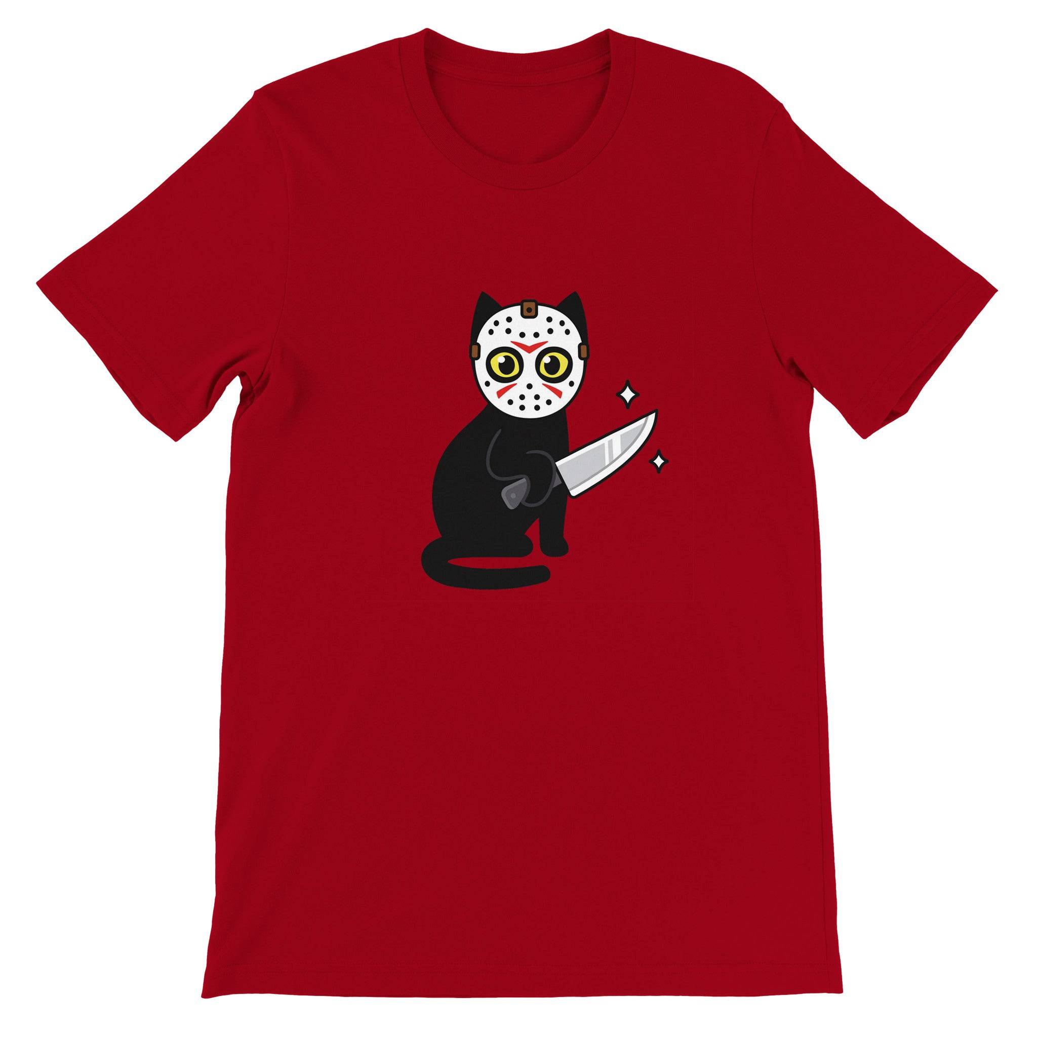 Budget Unisex Crewneck T-shirt/Cat-Killer-Halloween - Enet Images