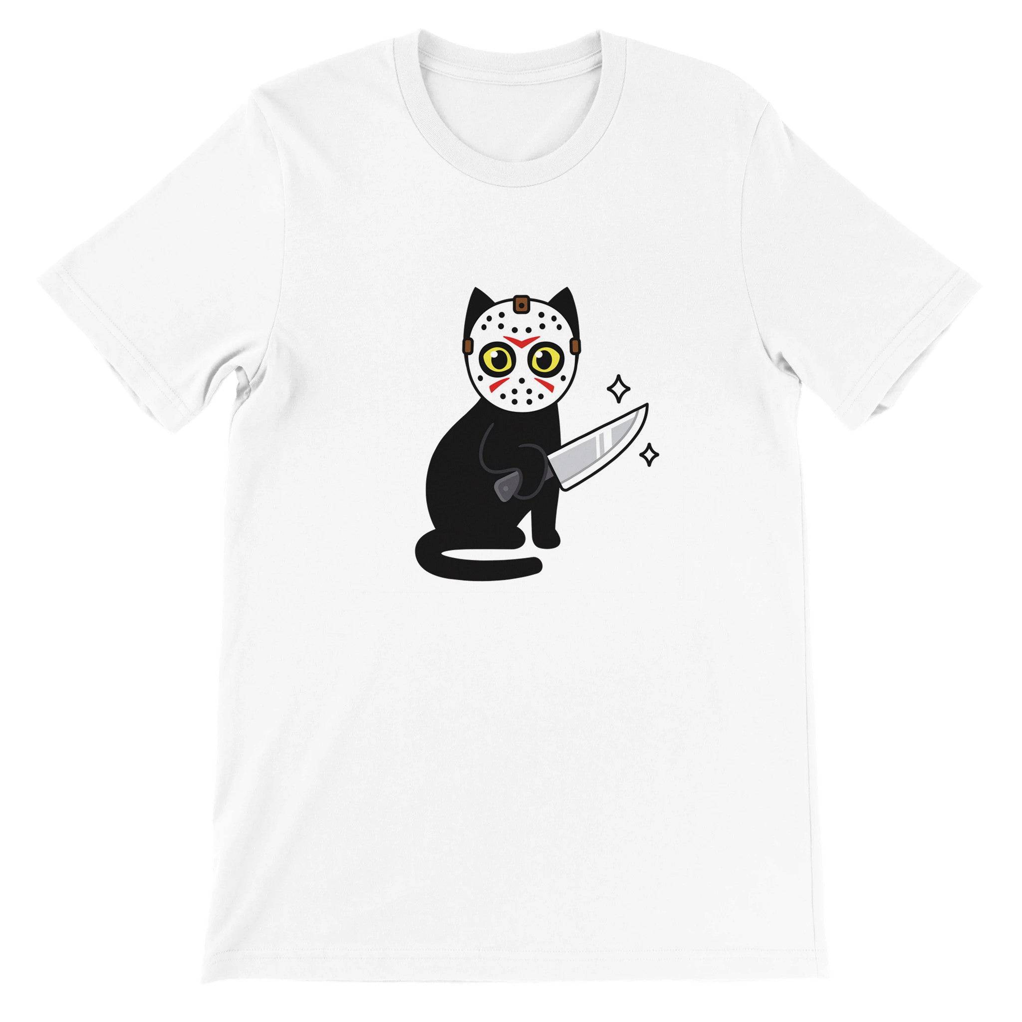 Budget Unisex Crewneck T-shirt/Cat-Killer-Halloween - Enet Images