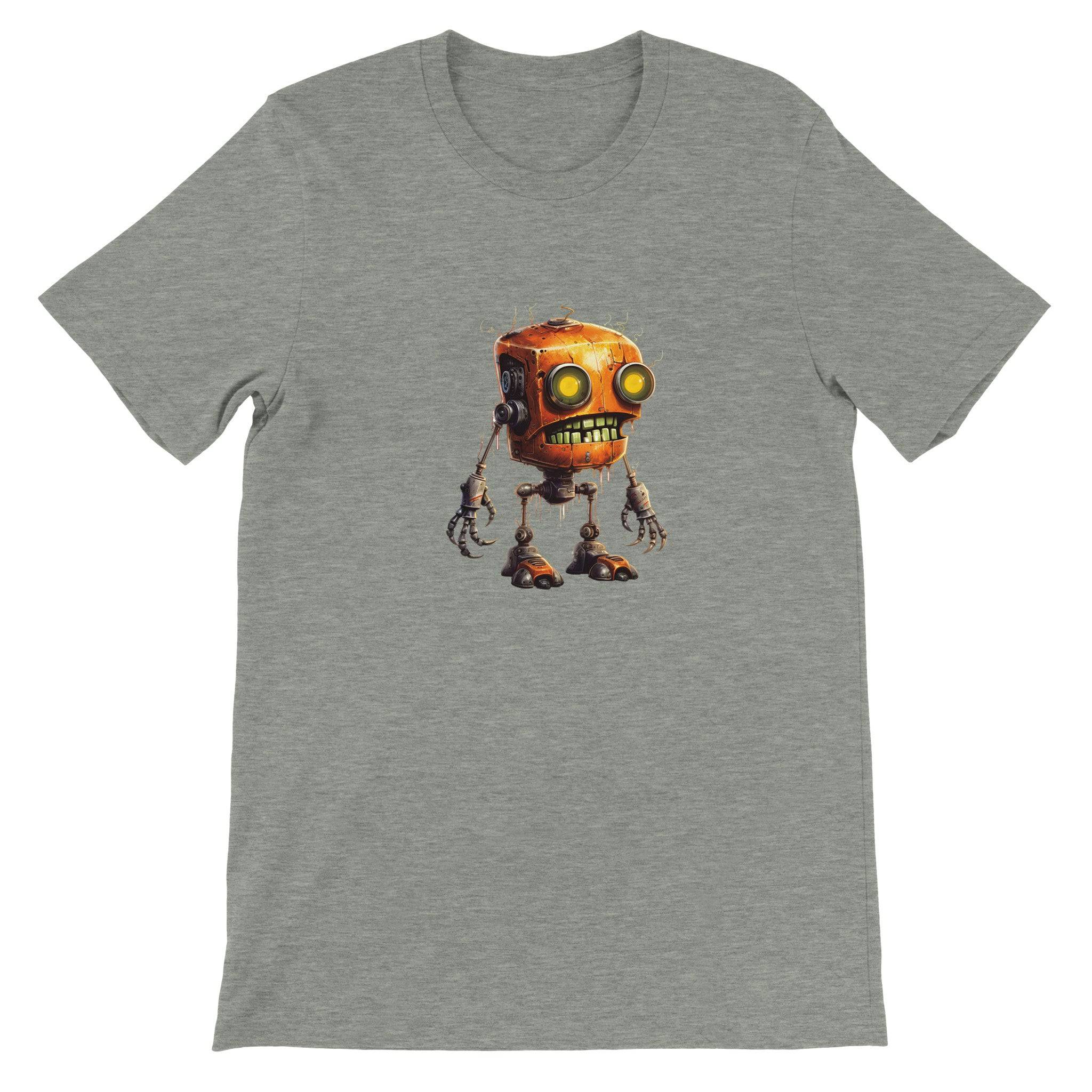Budget Unisex Crewneck T-shirt/Creepy-Robot-Halloween - Enet Images