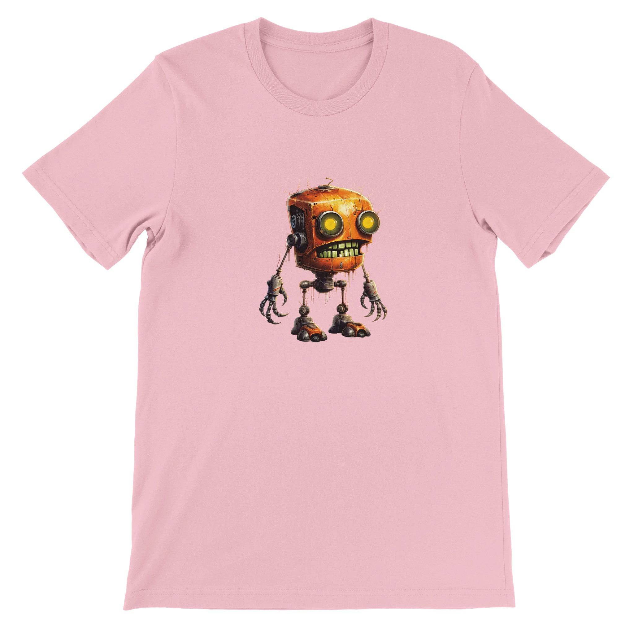 Budget Unisex Crewneck T-shirt/Creepy-Robot-Halloween - Enet Images