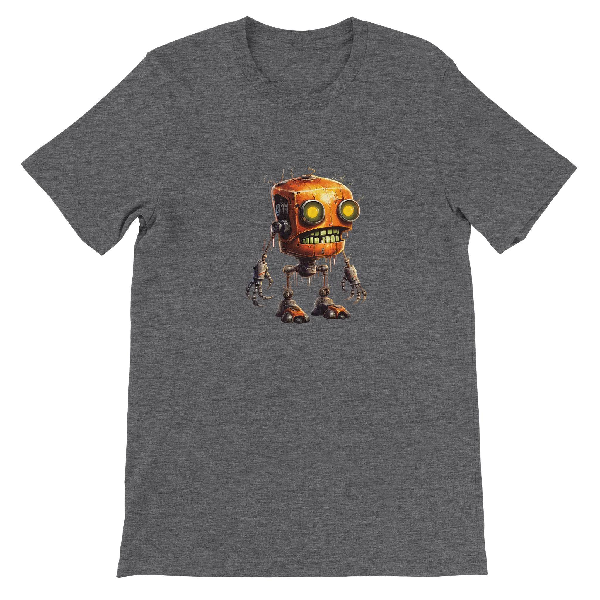 Budget Unisex Crewneck T-shirt/Creepy-Robot-Halloween - Enet Images