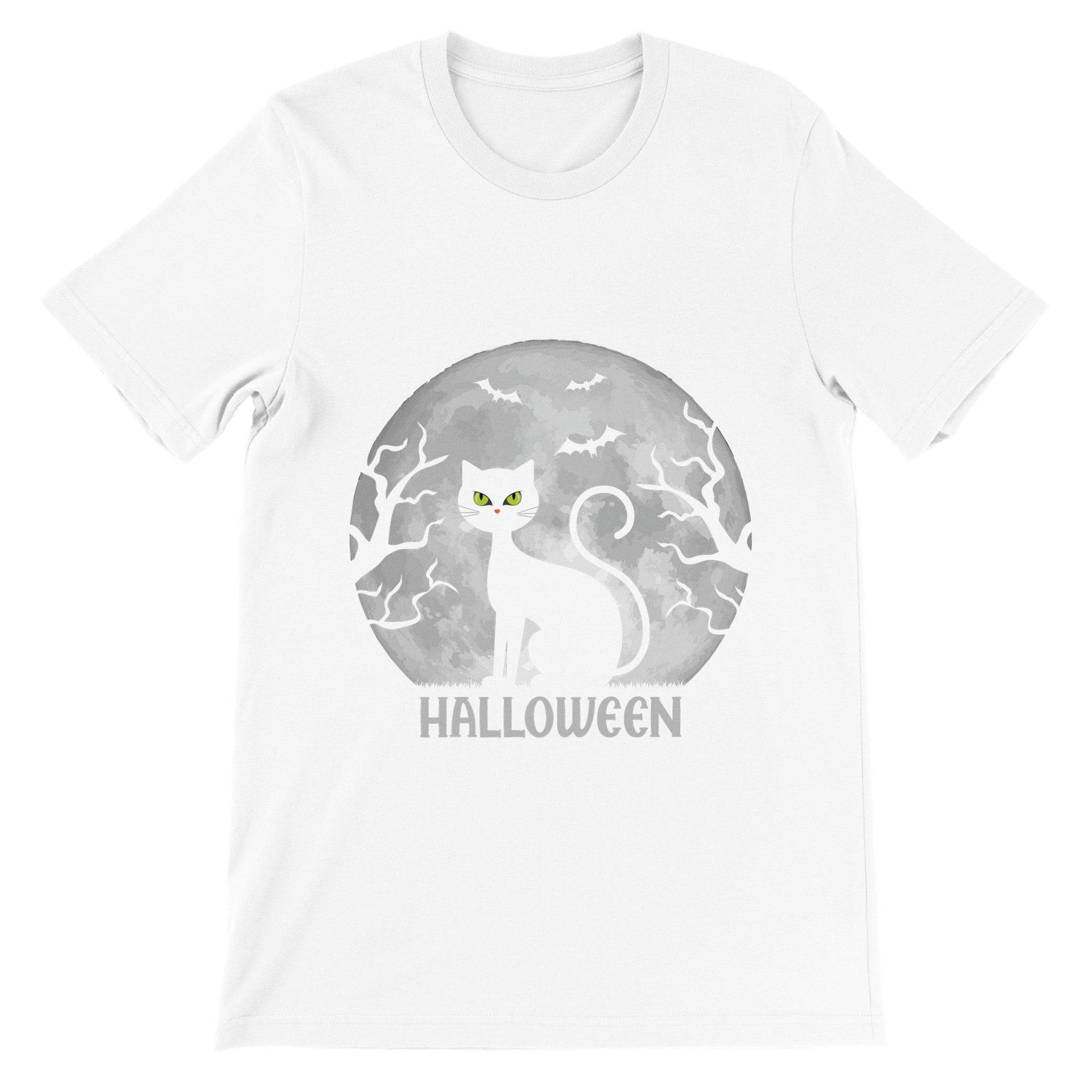 Budget Unisex Crewneck T-shirt/Halloween-Spooky-Cat - Enet Images