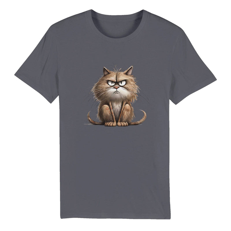 100% Organic Unisex T-shirt/Cat-Angry-Face - Enet Images