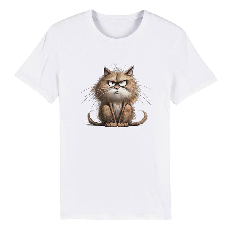 100% Organic Unisex T-shirt/Cat-Angry-Face - Enet Images
