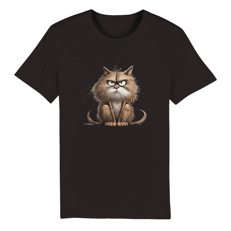 100% Organic Unisex T-shirt/Cat-Angry-Face - Enet Images