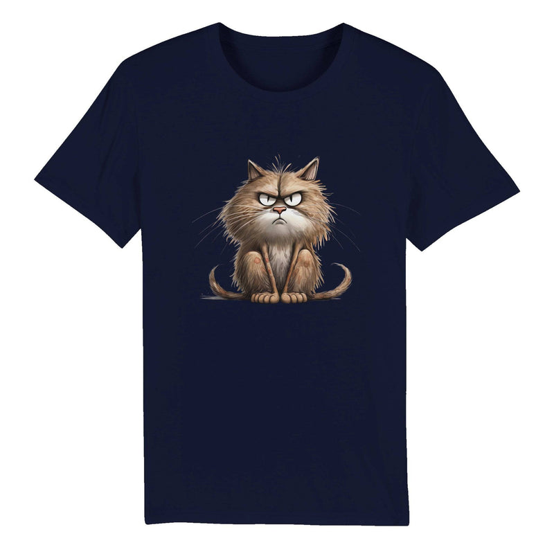 100% Organic Unisex T-shirt/Cat-Angry-Face - Enet Images