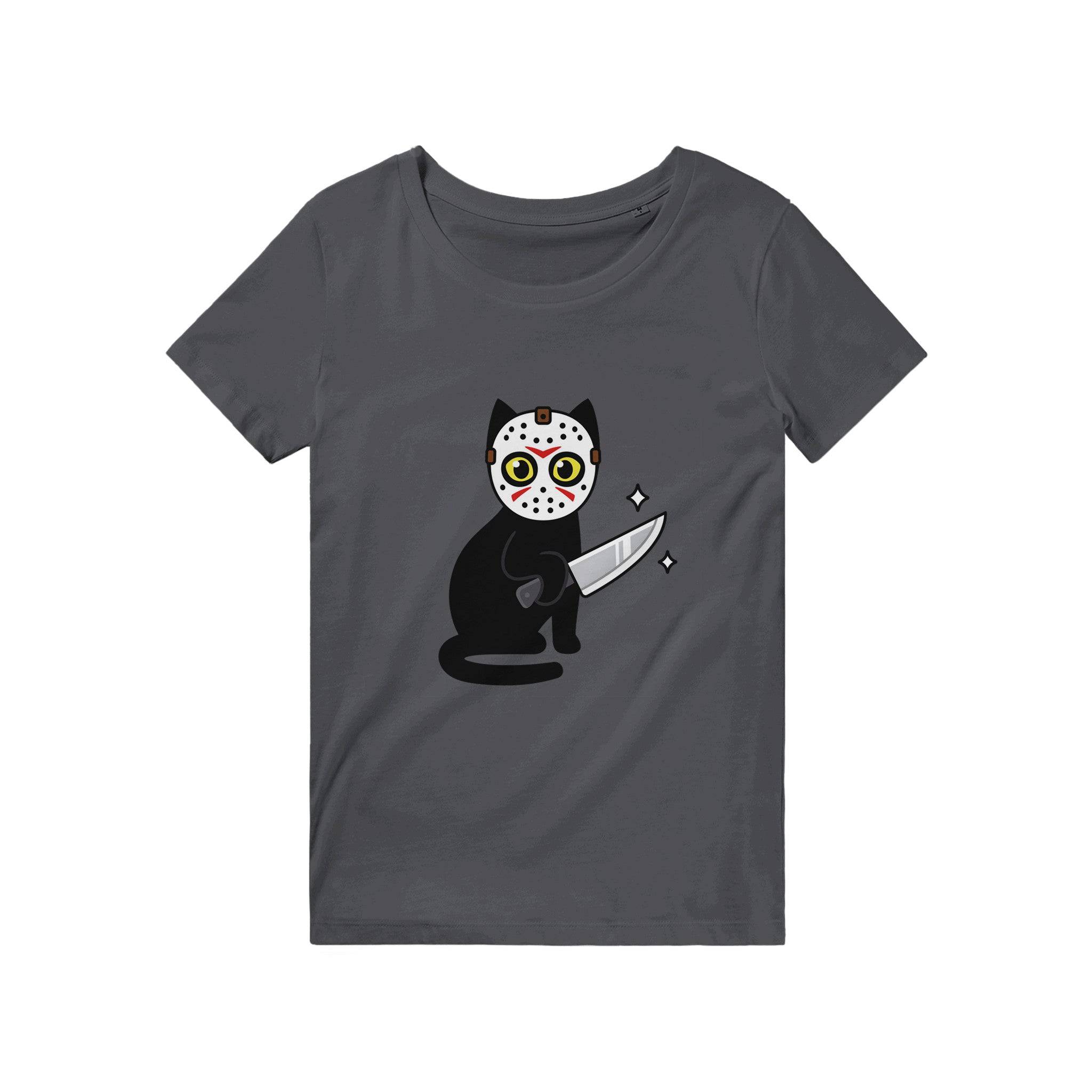 100% Organic Unisex T-shirt/Cat-Killer-Halloween - Enet Images