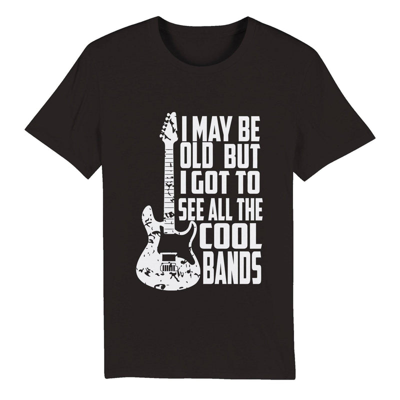 100% Organic Unisex T-shirt/Cool-Bands-White - Enet Images