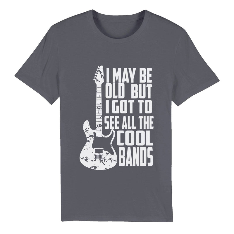 100% Organic Unisex T-shirt/Cool-Bands-White - Enet Images