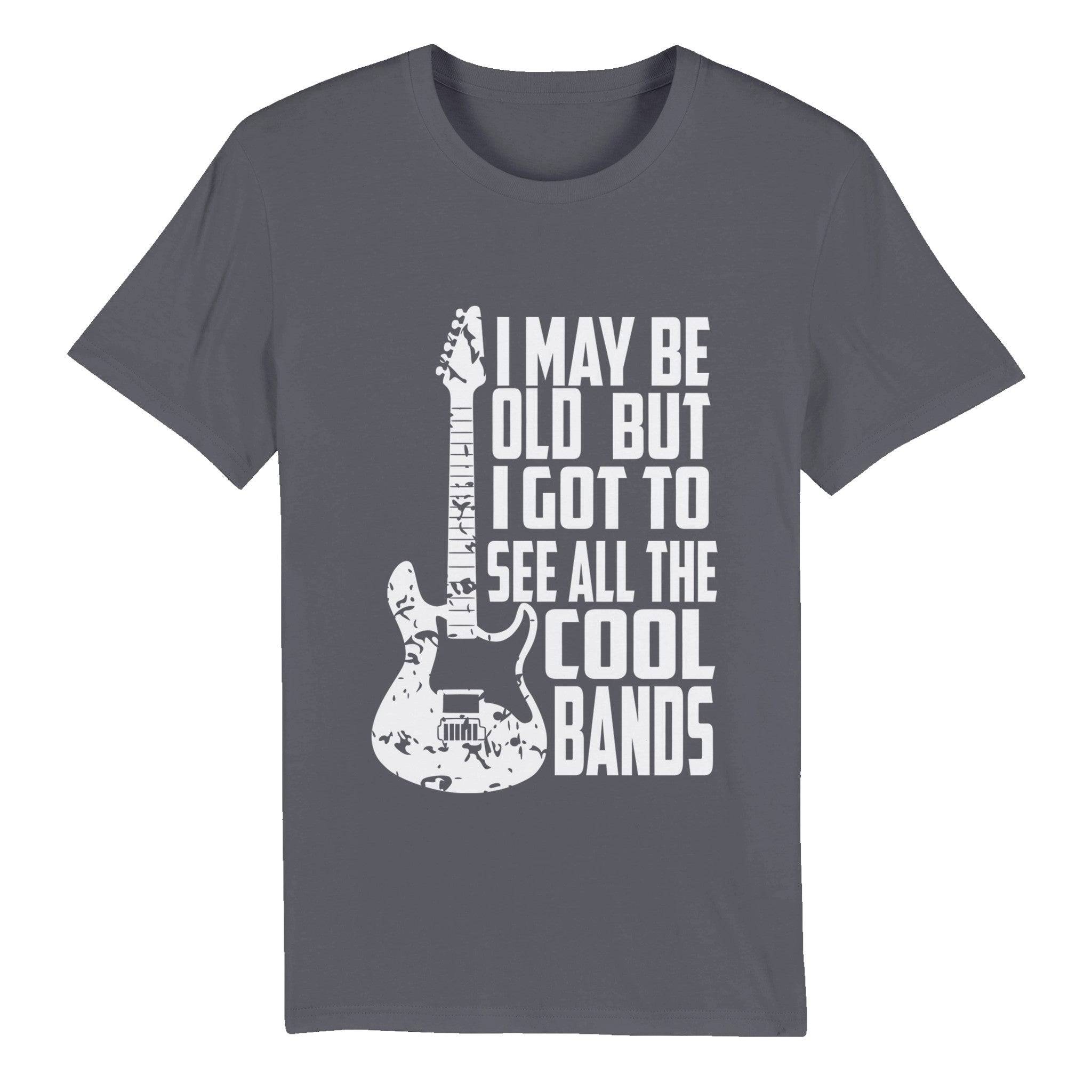 100% Organic Unisex T-shirt/Cool-Bands-White - Enet Images