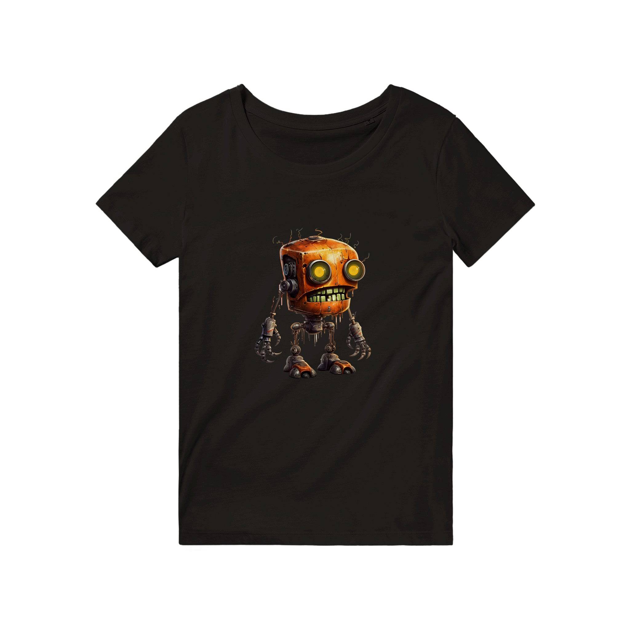 100% Organic Unisex T-shirt/Creepy-Robot-Halloween - Enet Images