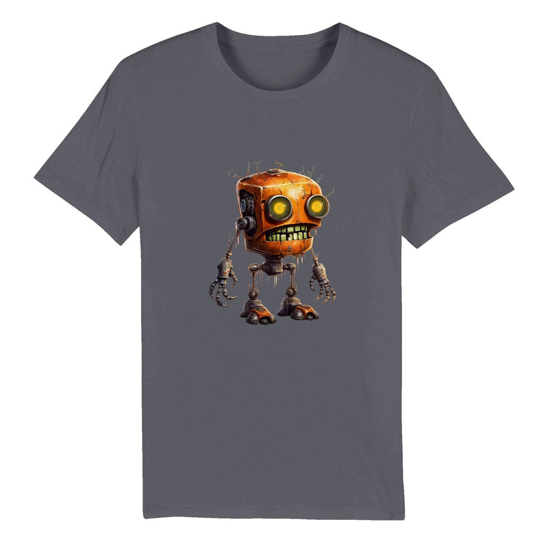 100% Organic Unisex T-shirt/Creepy-Robot-Halloween - Enet Images