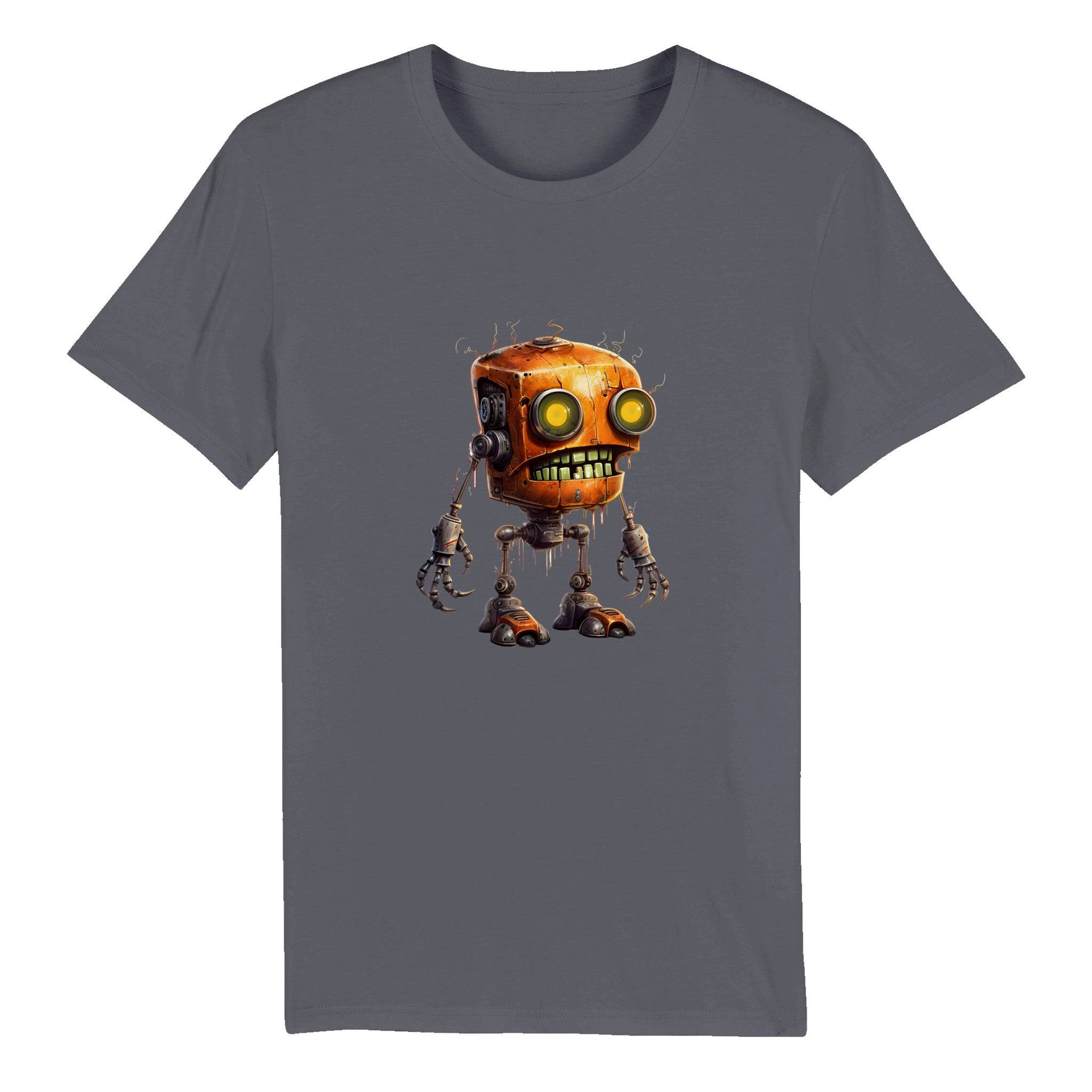 100% Organic Unisex T-shirt/Creepy-Robot-Halloween - Enet Images