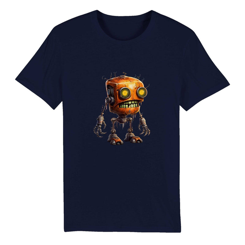 100% Organic Unisex T-shirt/Creepy-Robot-Halloween - Enet Images