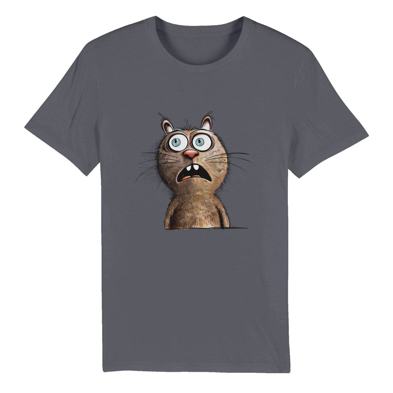 100% Organic Unisex T-shirt/Funny-Cat-Face - Enet Images