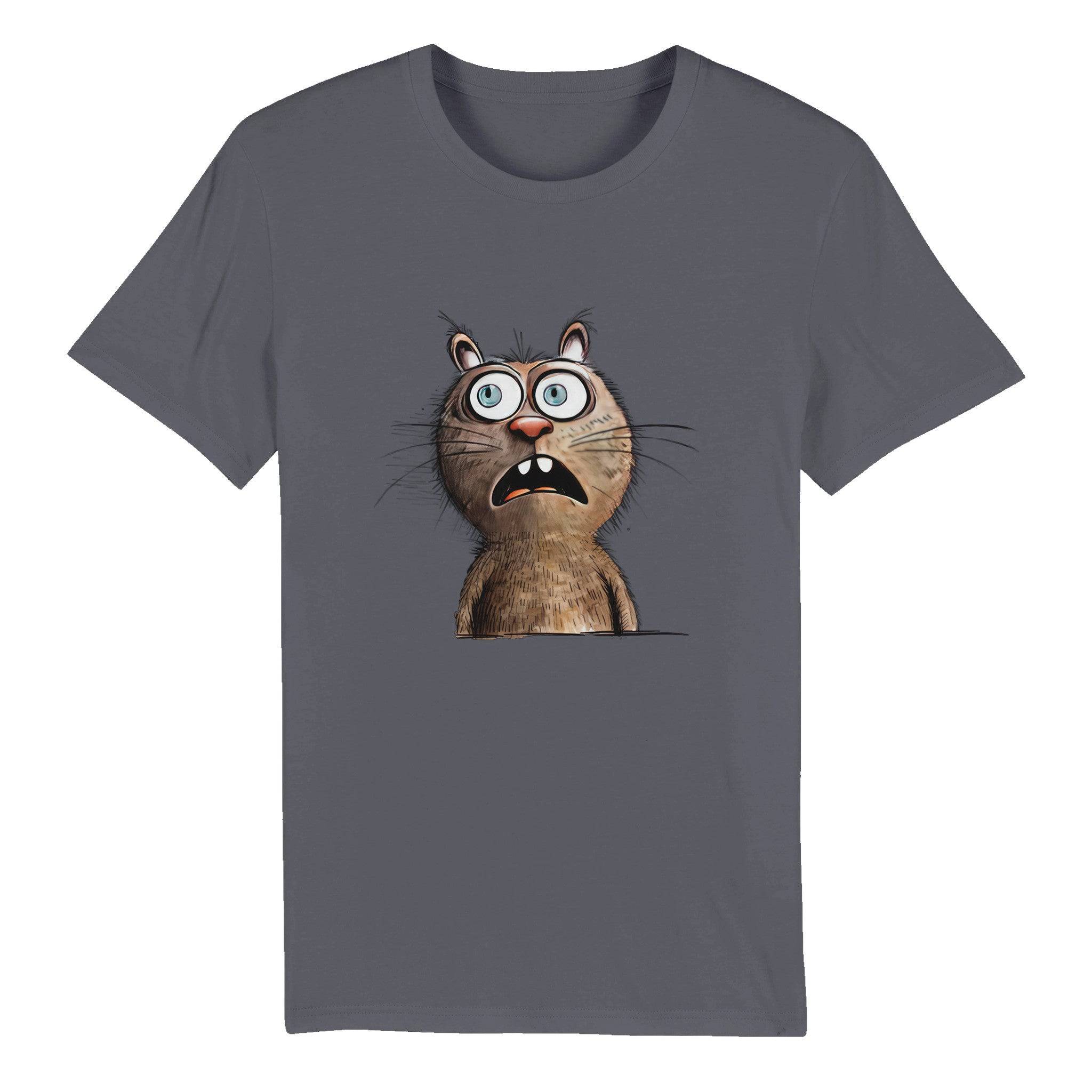 100% Organic Unisex T-shirt/Funny-Cat-Face - Enet Images