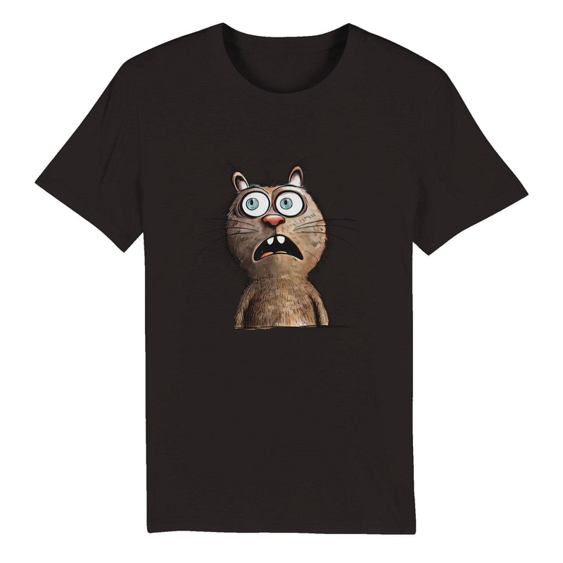 100% Organic Unisex T-shirt/Funny-Cat-Face - Enet Images