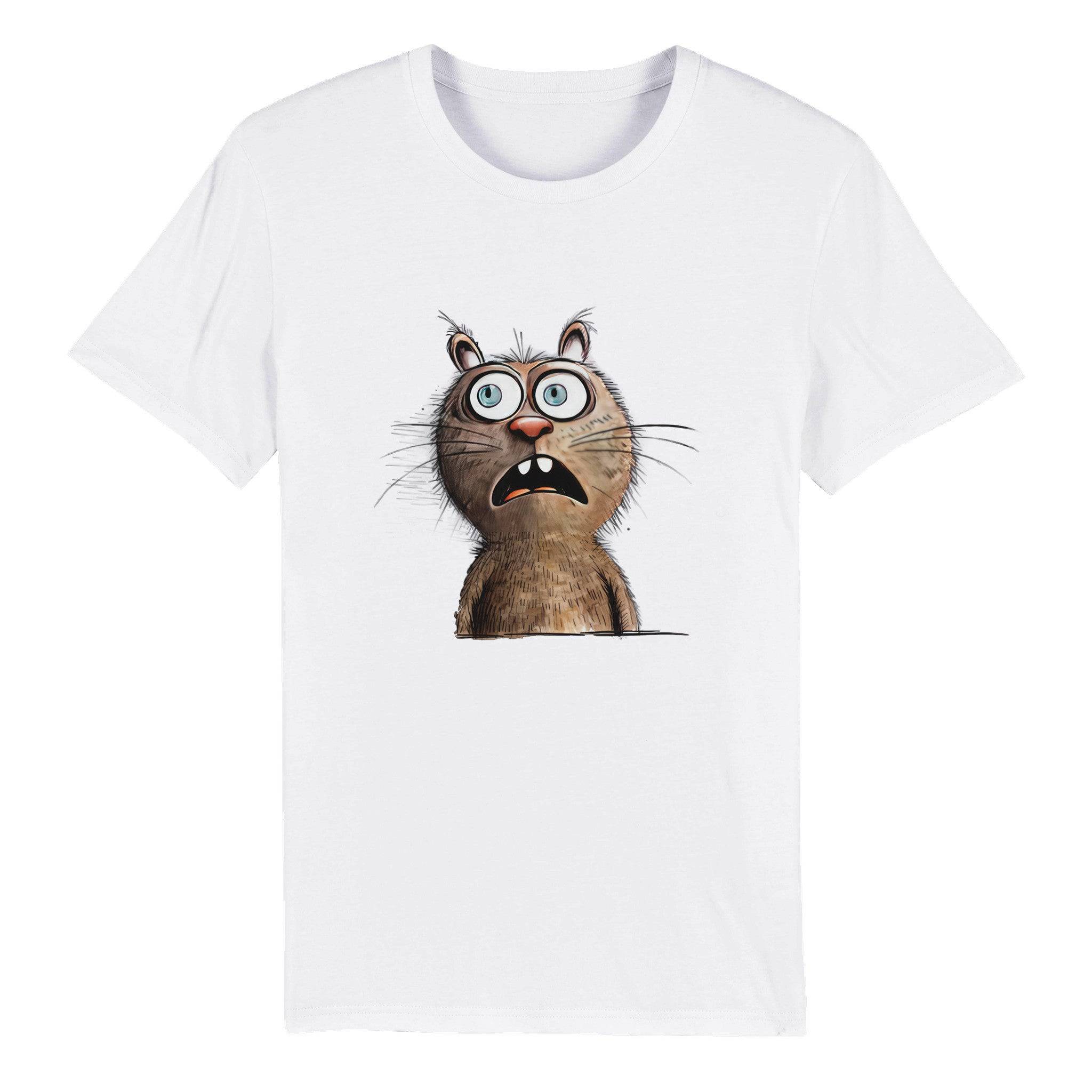100% Organic Unisex T-shirt/Funny-Cat-Face - Enet Images