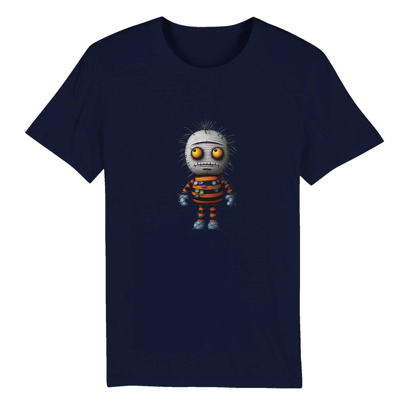 100% Organic Unisex T-shirt/Fynny-Spooky-Doll - Enet Images