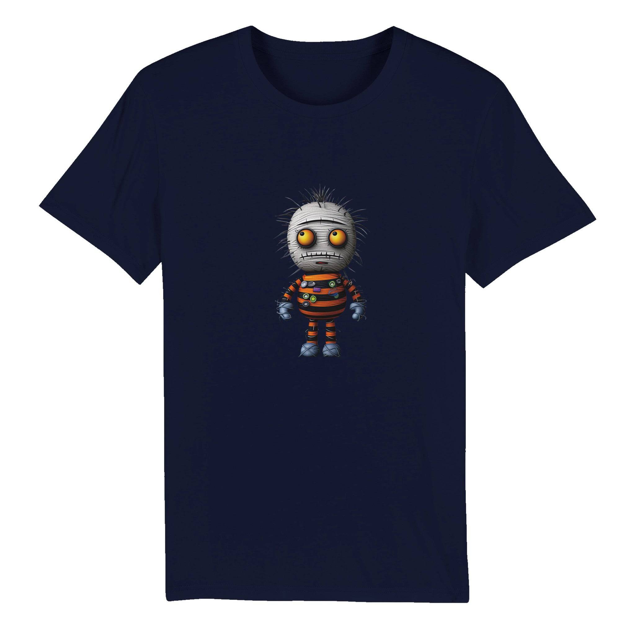 100% Organic Unisex T-shirt/Fynny-Spooky-Doll - Enet Images