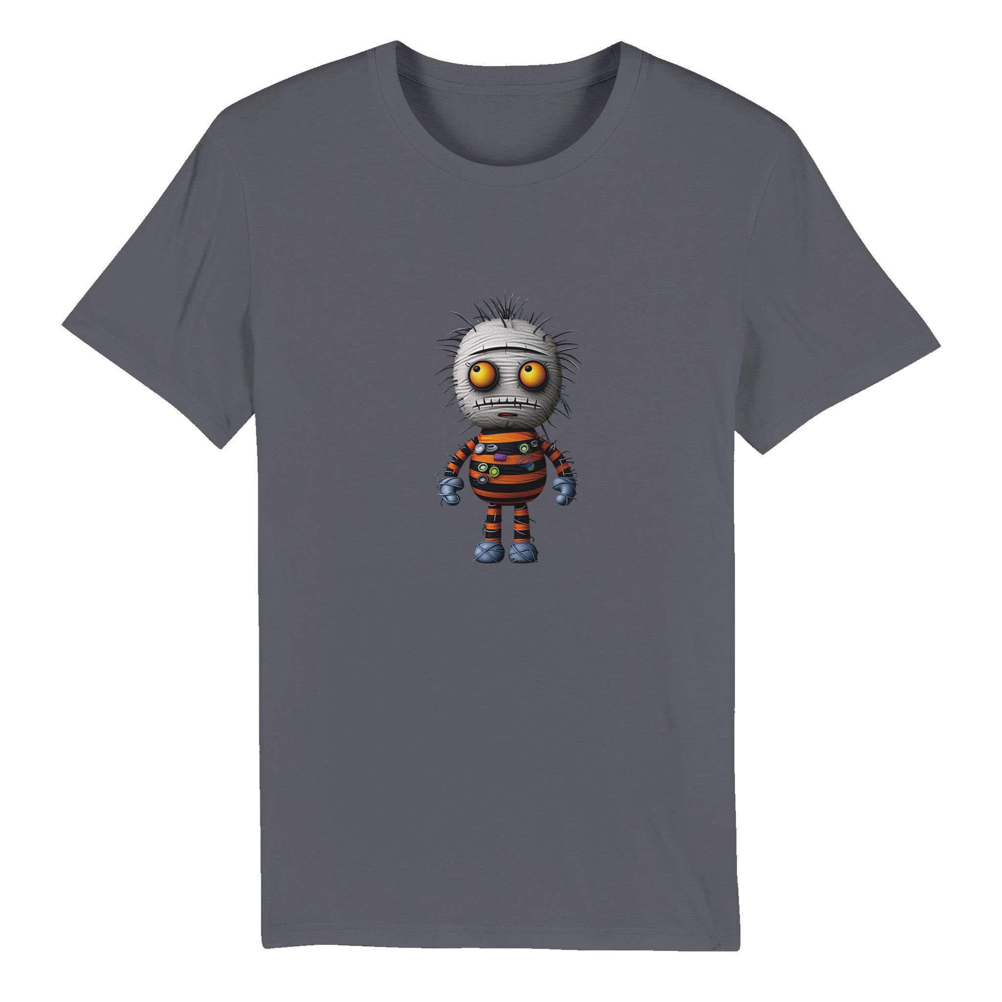 100% Organic Unisex T-shirt/Fynny-Spooky-Doll - Enet Images
