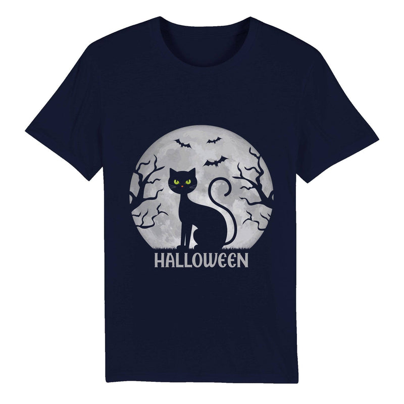100% Organic Unisex T-shirt/Halloween-Spooky-Cat - Enet Images
