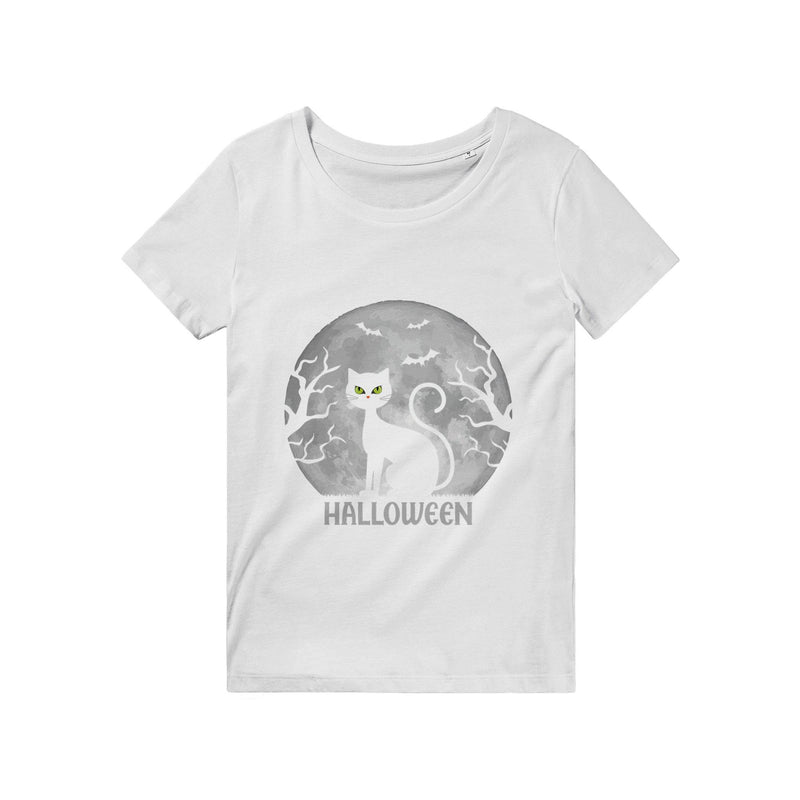 100% Organic Unisex T-shirt/Halloween-Spooky-Cat - Enet Images