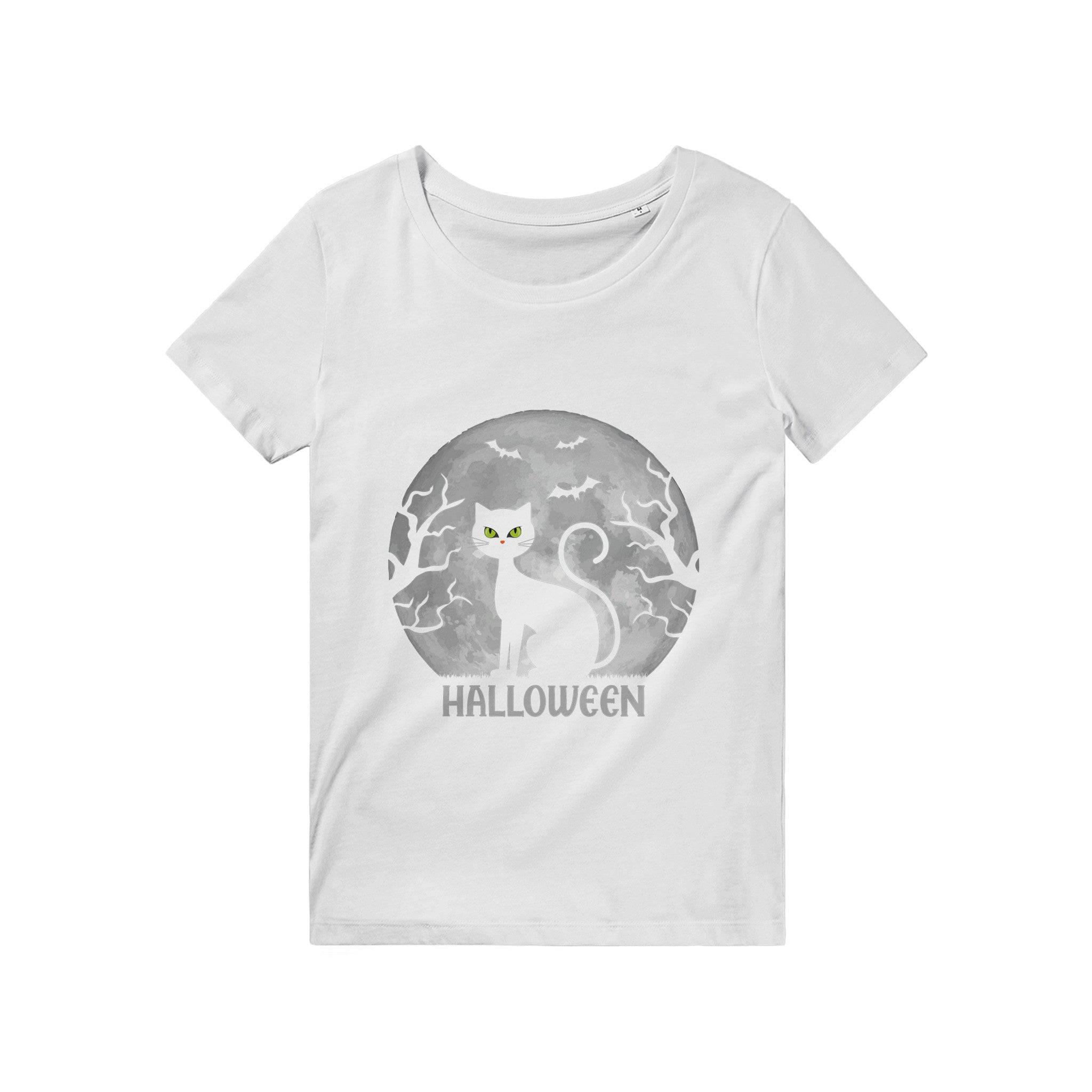 100% Organic Unisex T-shirt/Halloween-Spooky-Cat - Enet Images