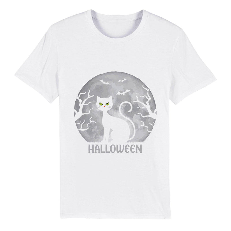 100% Organic Unisex T-shirt/Halloween-Spooky-Cat - Enet Images