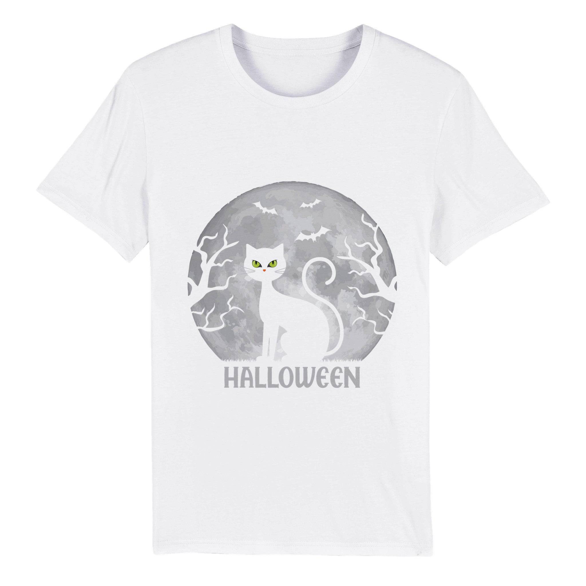 100% Organic Unisex T-shirt/Halloween-Spooky-Cat - Enet Images
