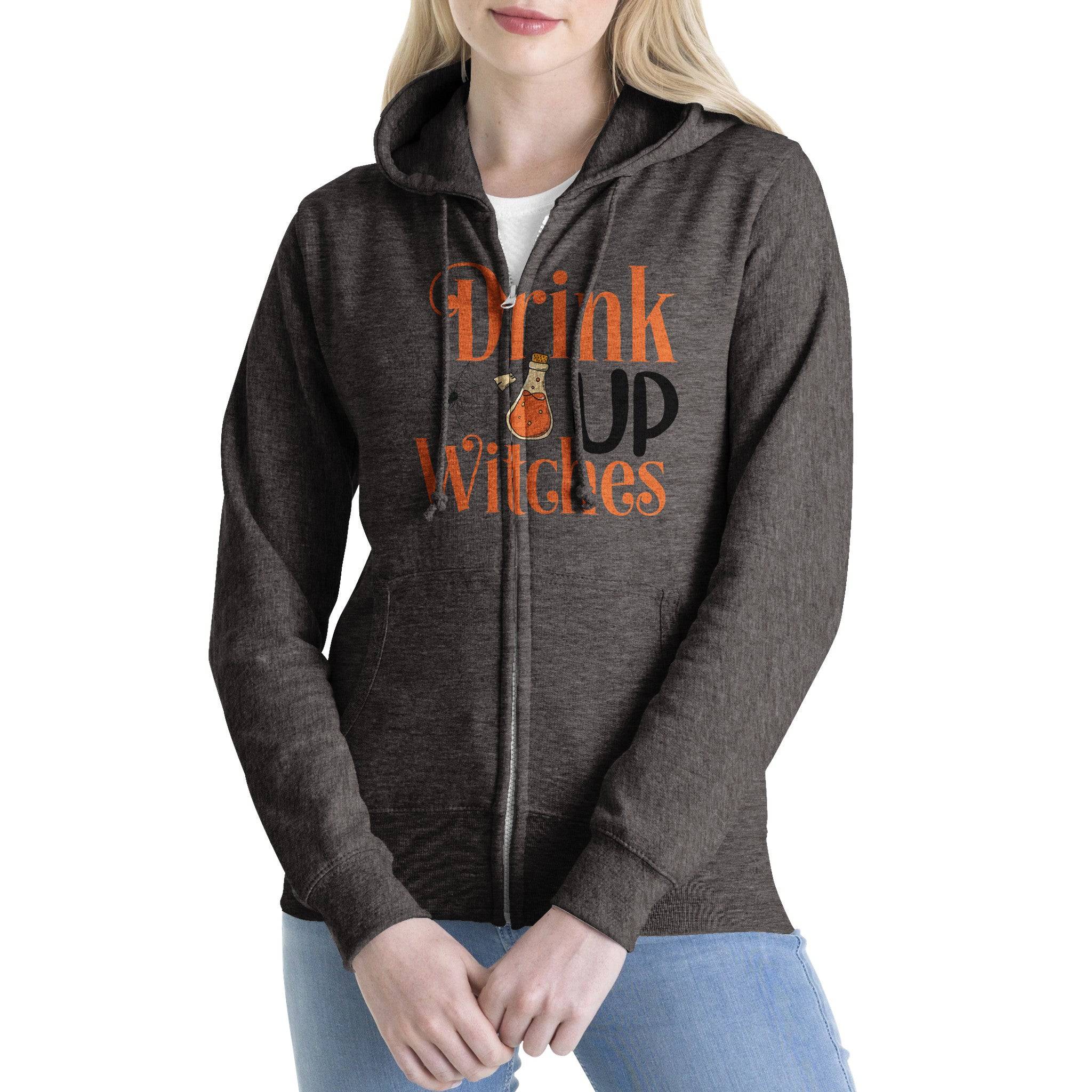 Premium Unisex Zip Hoodies/Drink-Up-Witches - Enet Images