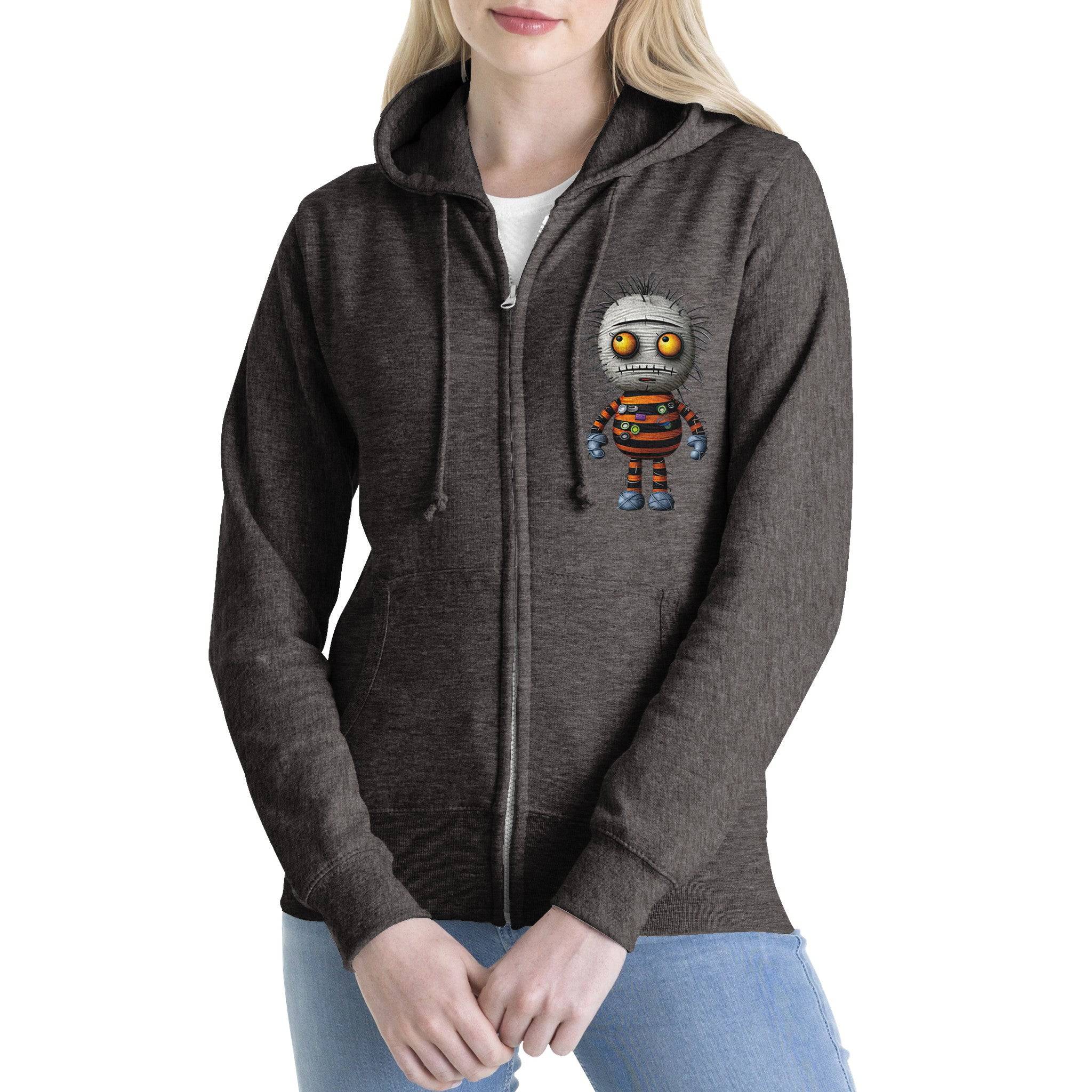 Premium Unisex Zip Hoodies/Funny-Spooky-Doll - Enet Images
