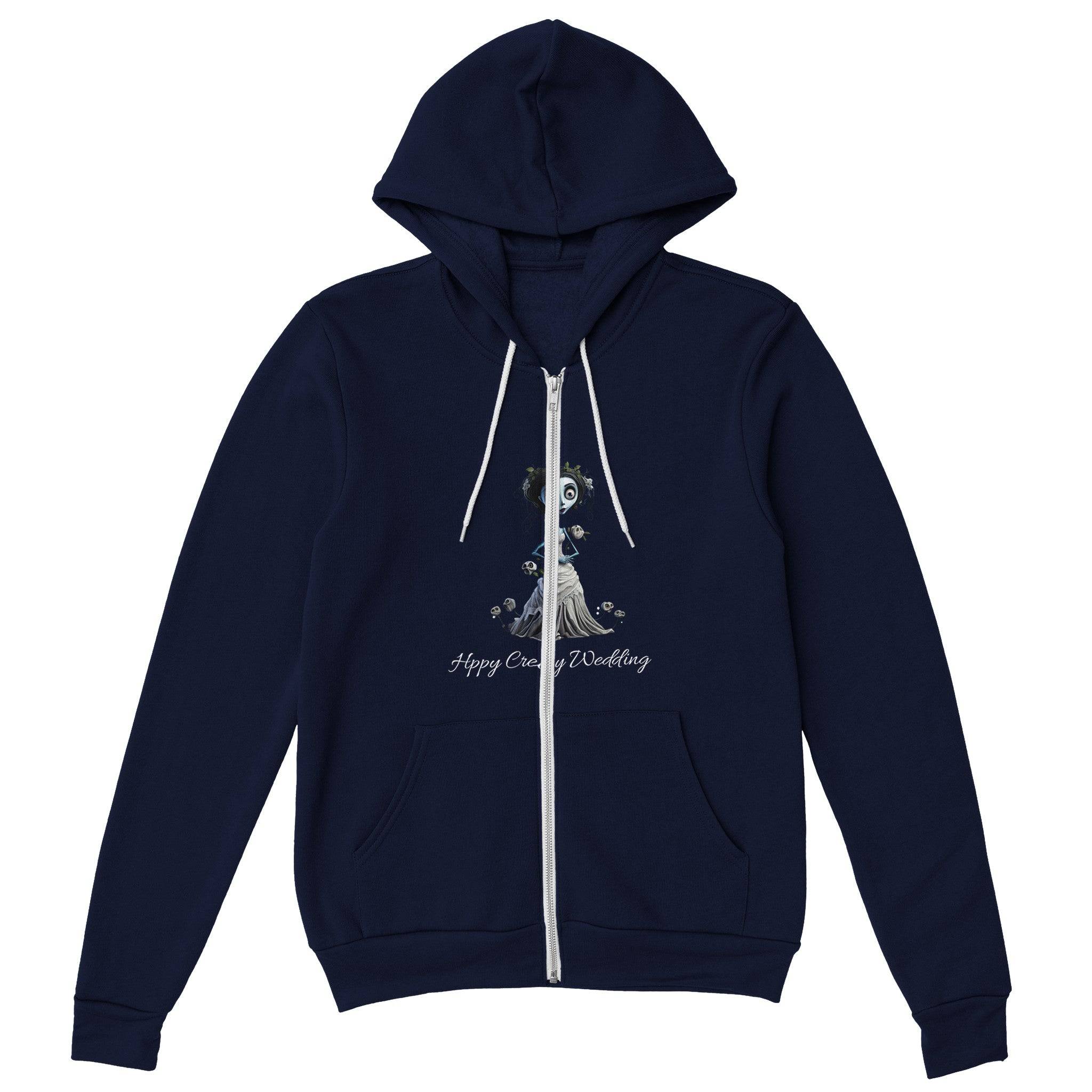 Premium Unisex Zip Hoodies/Happy-Creepy-Wedding - Enet Images