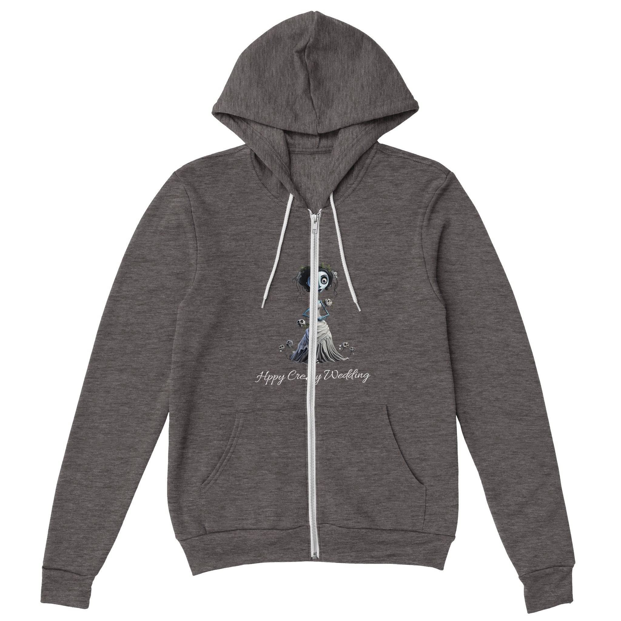 Premium Unisex Zip Hoodies/Happy-Creepy-Wedding - Enet Images