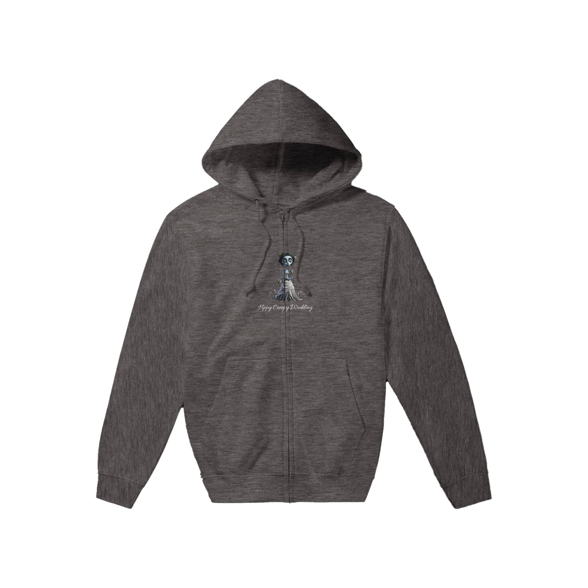 Premium Unisex Zip Hoodies/Happy-Creepy-Wedding - Enet Images